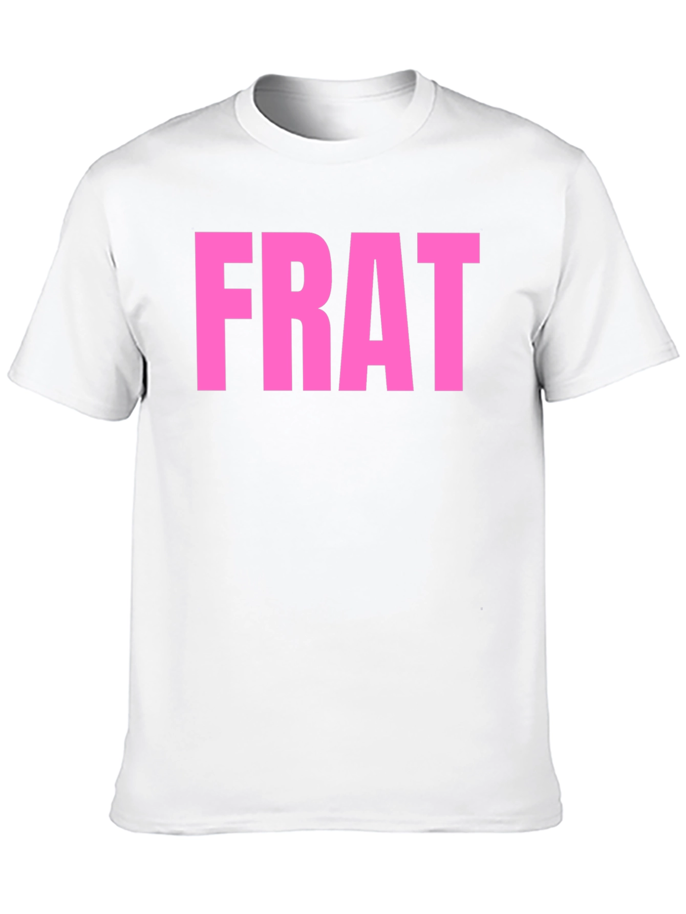 FRAT Graphic Tee - Bold Pink Lettering on Black