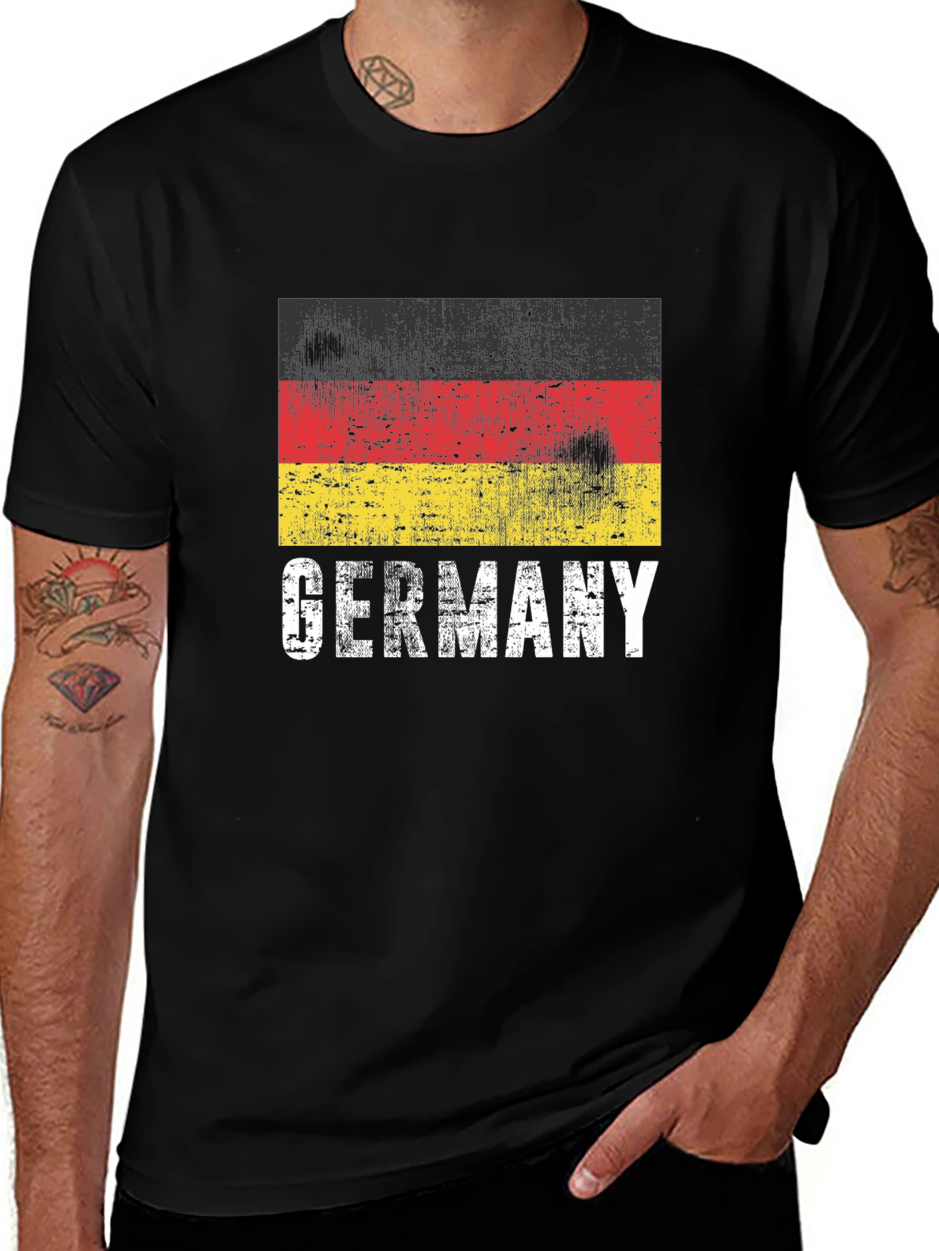 Germany Flag Graphic Tee - Distressed Print