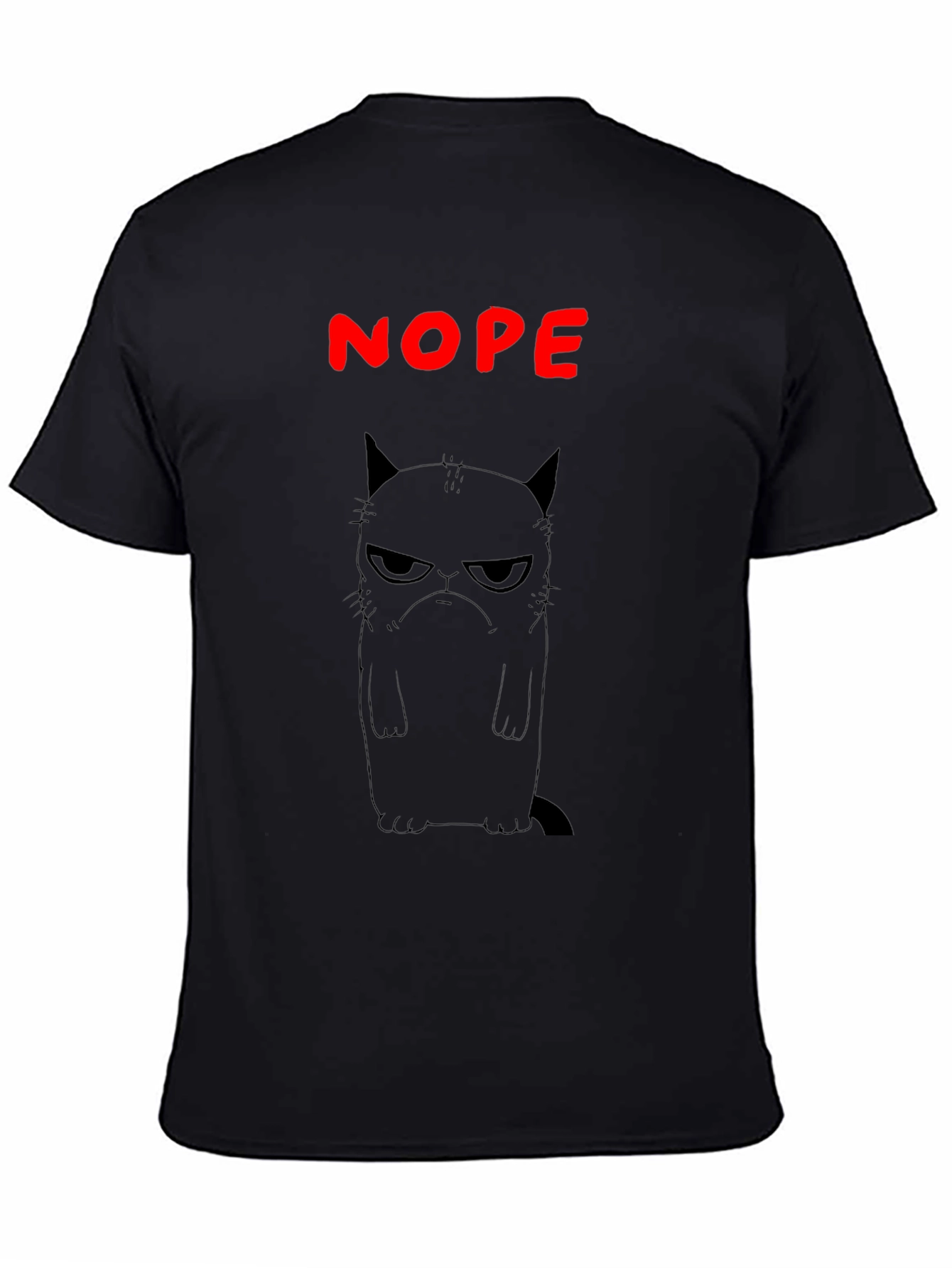 Grumpy Cat Nope Black T-Shirt