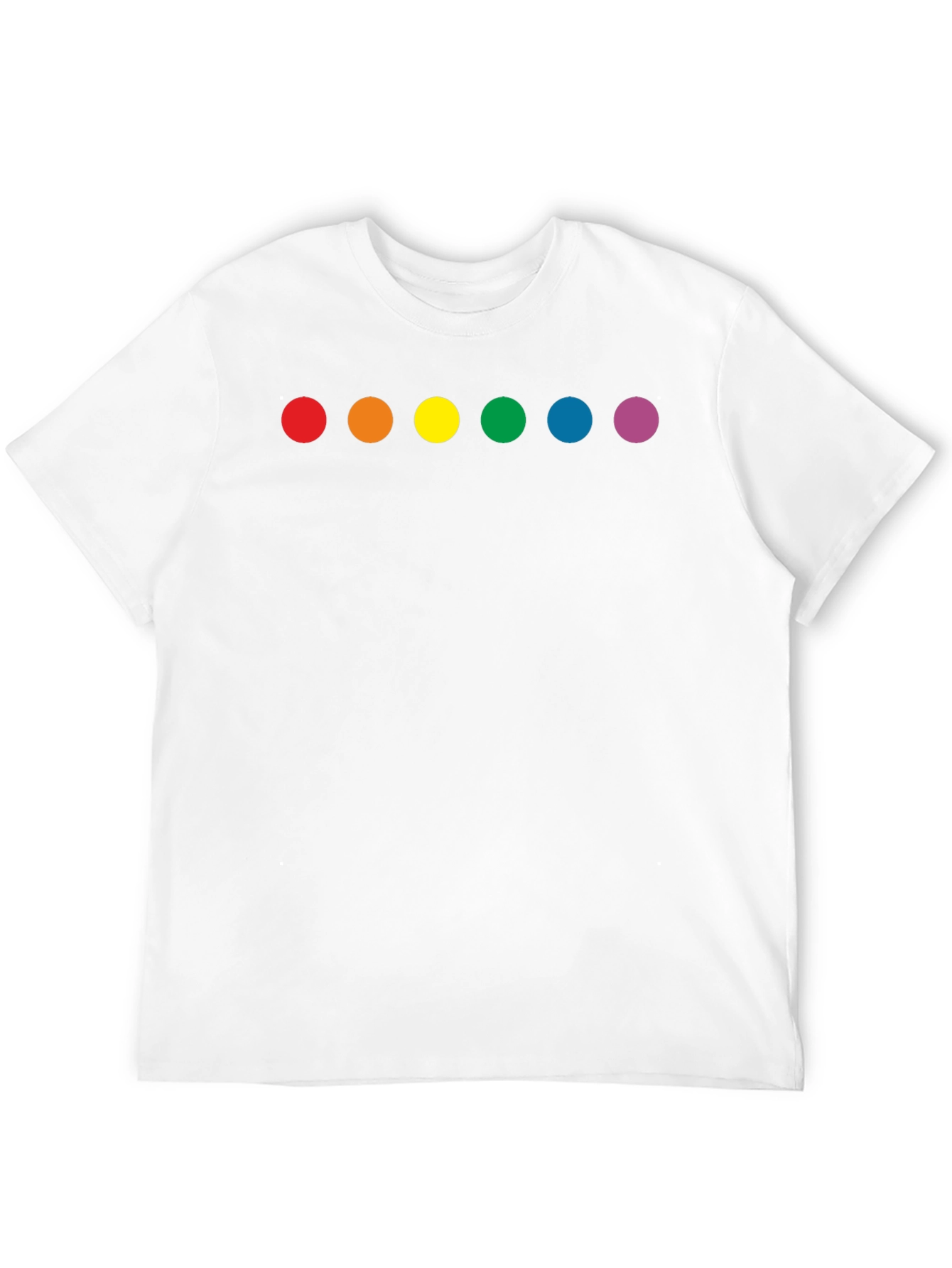 Rainbow Dot Graphic Black T-Shirt