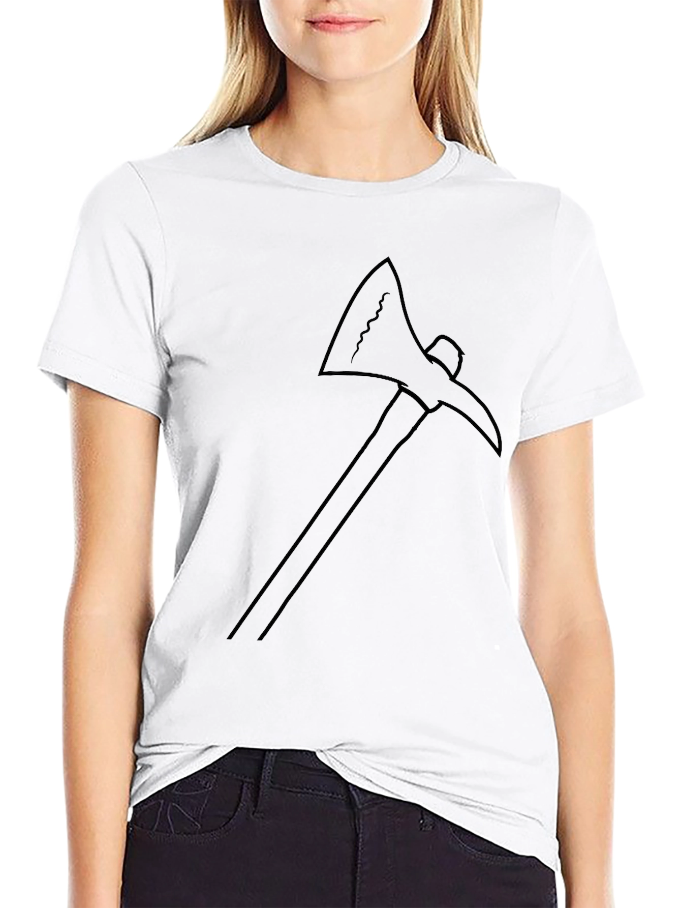 Axe Graphic Print Black Casual T-Shirt