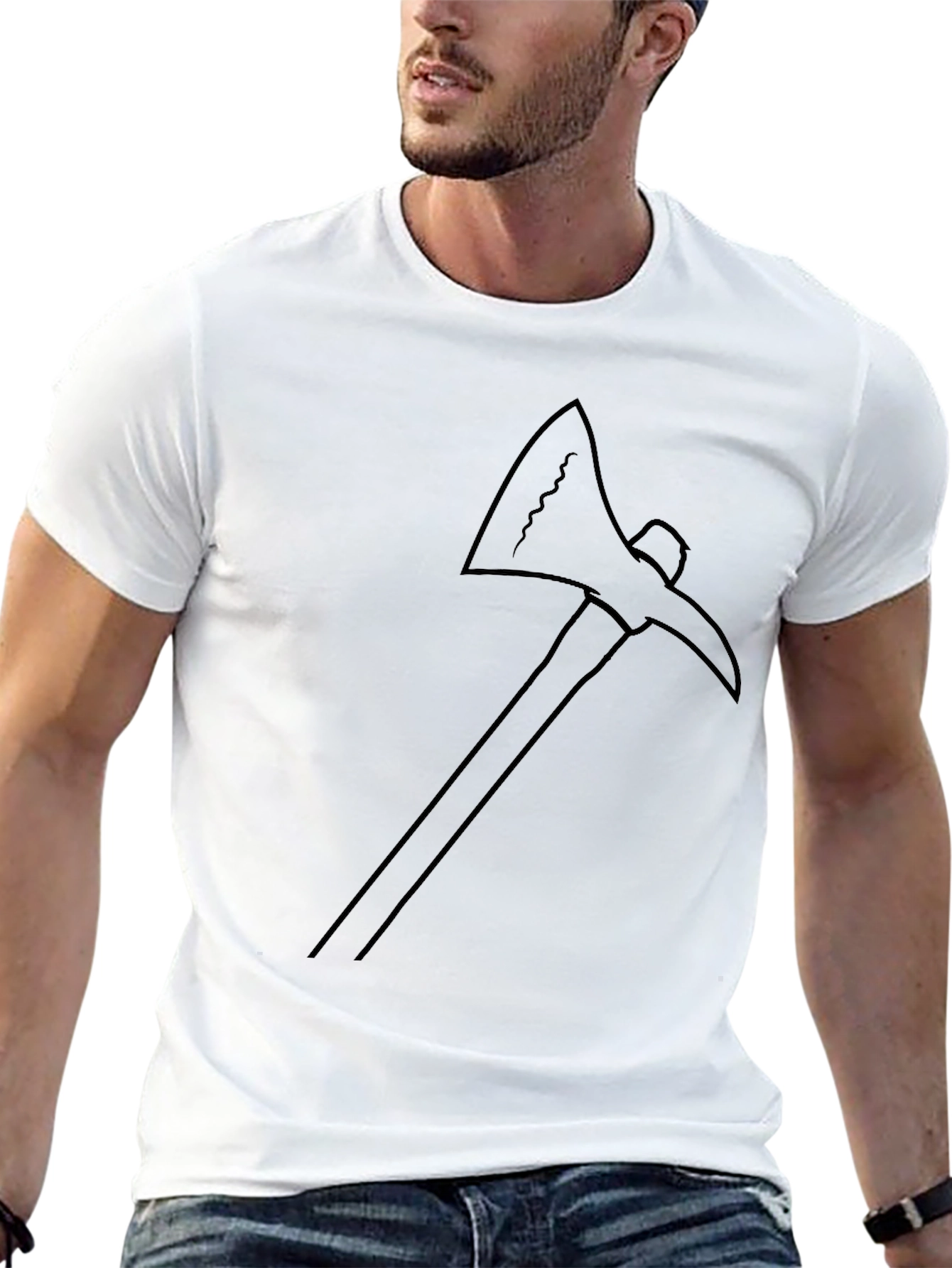 Axe Graphic Print Black Casual T-Shirt