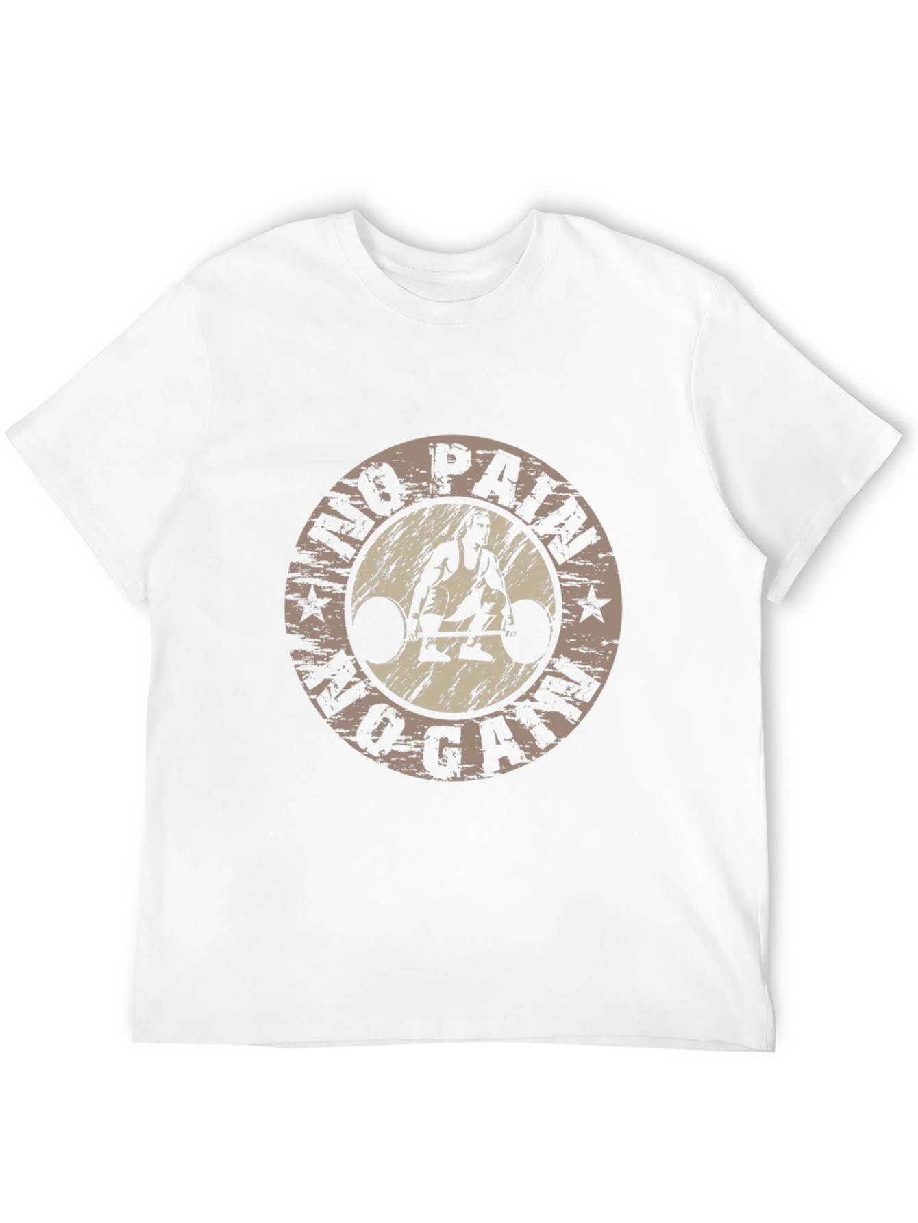 No Pain No Gain Gym T-Shirt - Weightlifting Design