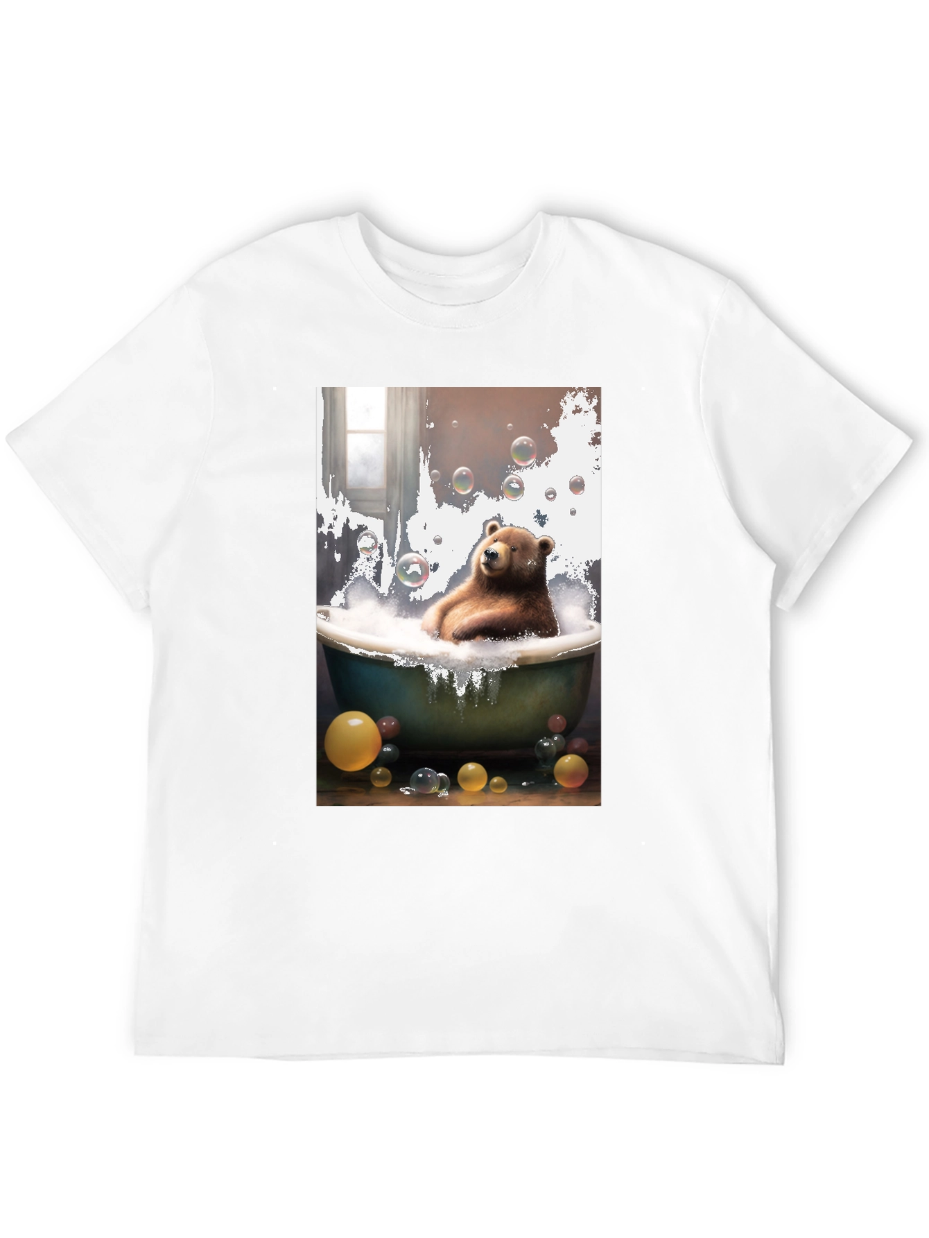 Bear in Tub T-Shirt - Unique Graphic Tee
