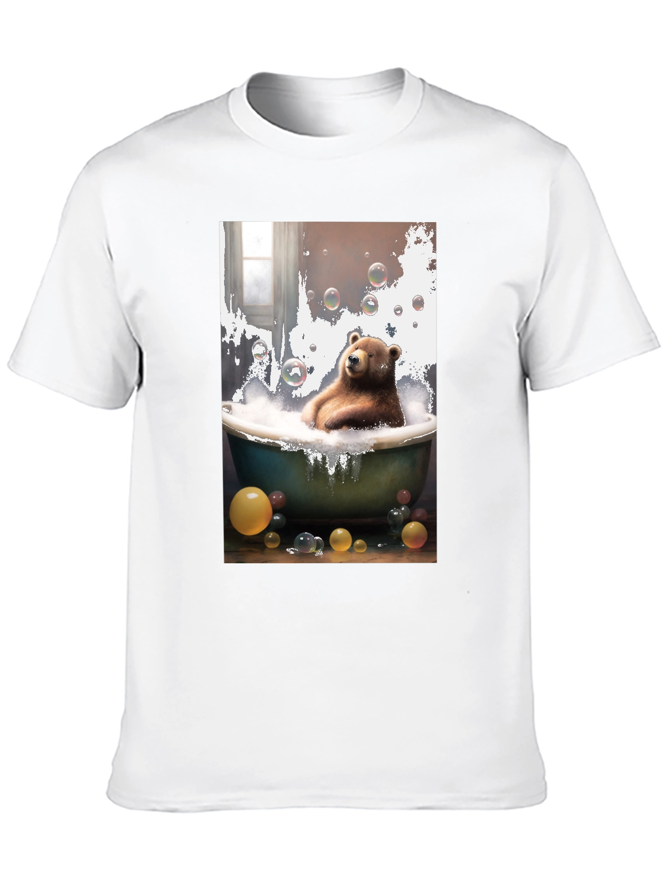 Bear in Tub T-Shirt - Unique Graphic Tee