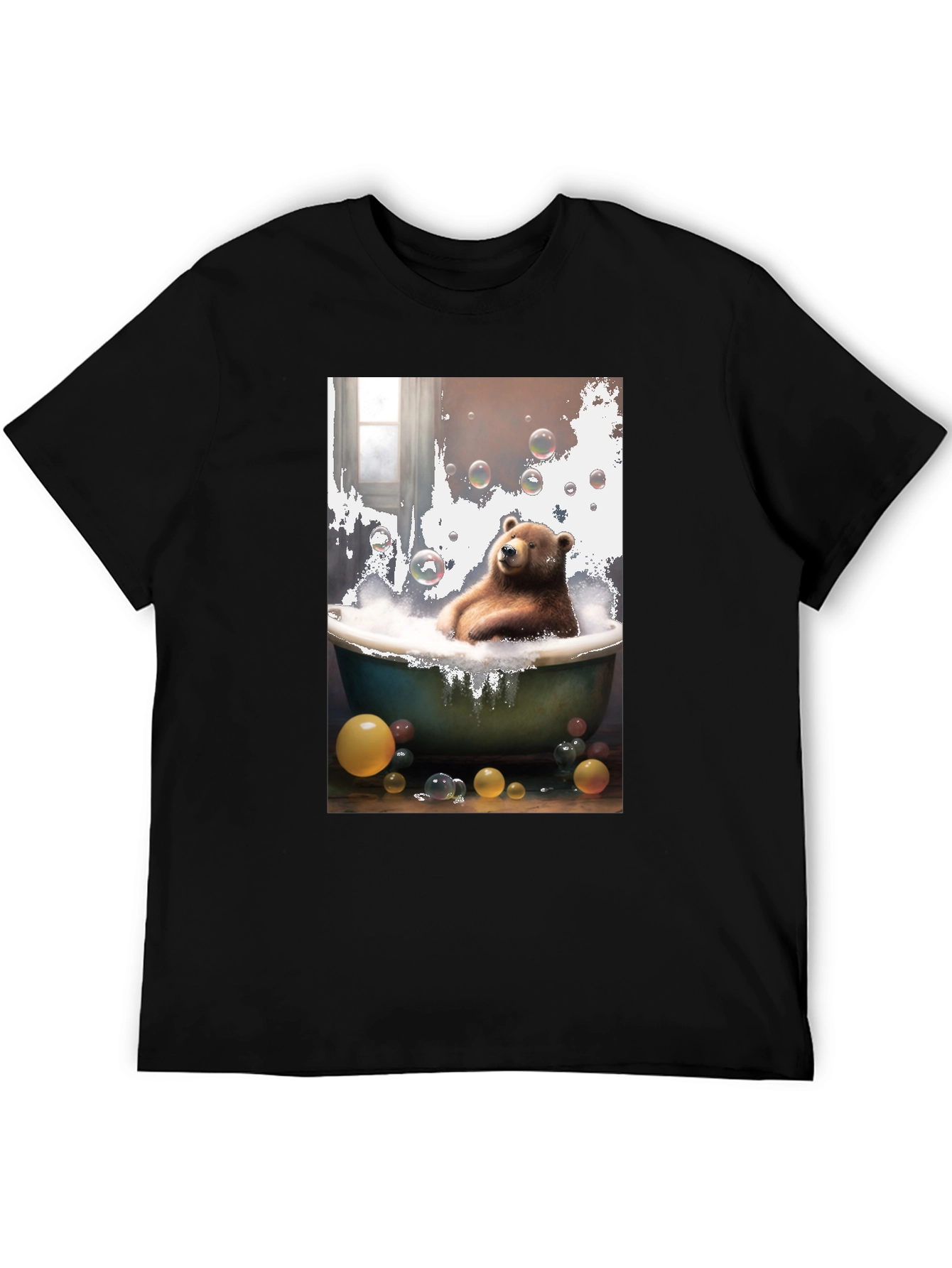 Bear in Tub T-Shirt - Unique Graphic Tee