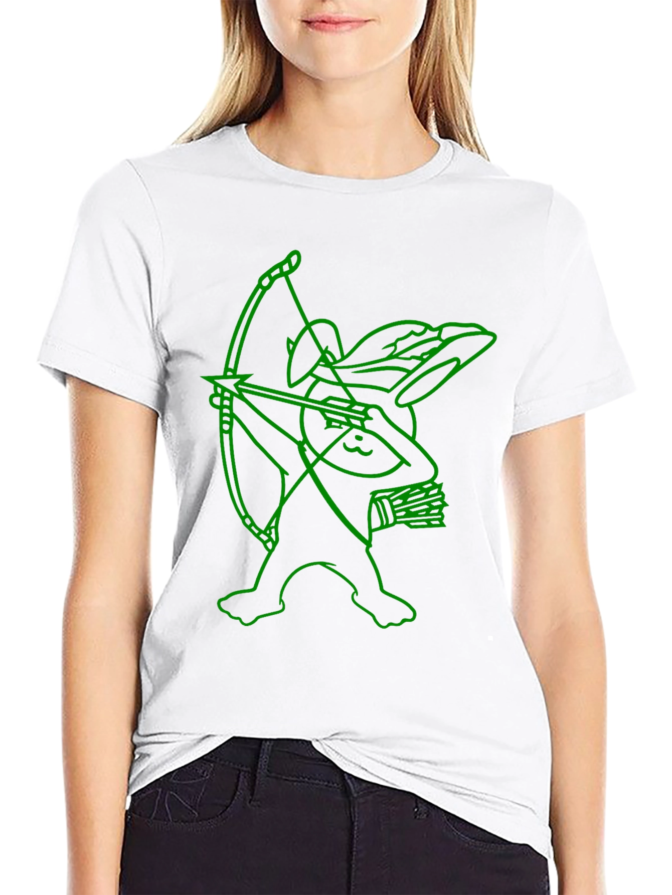 Archer Bunny Tee - Funny Graphic Print