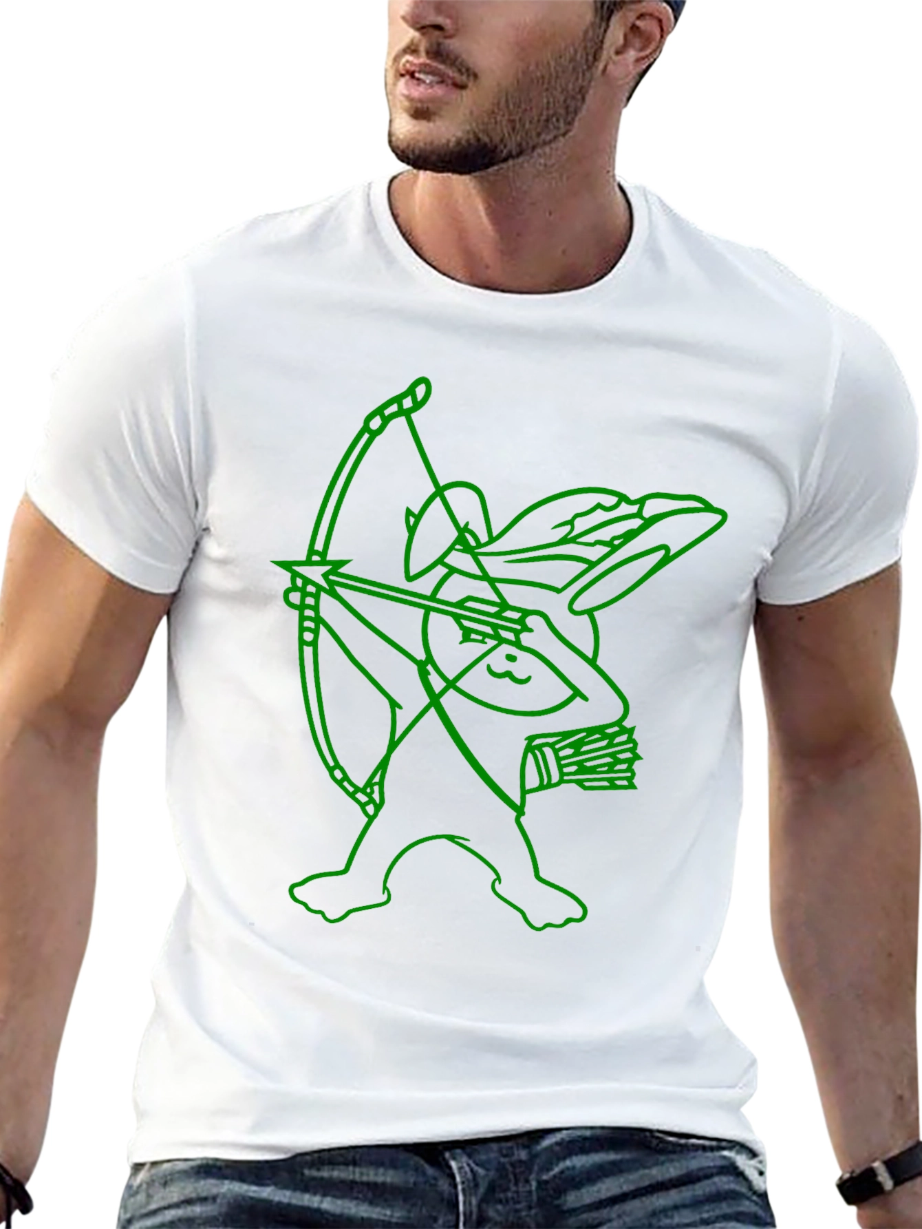 Archer Bunny Tee - Funny Graphic Print