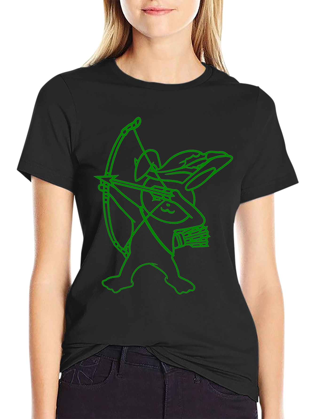Archer Bunny Tee - Funny Graphic Print