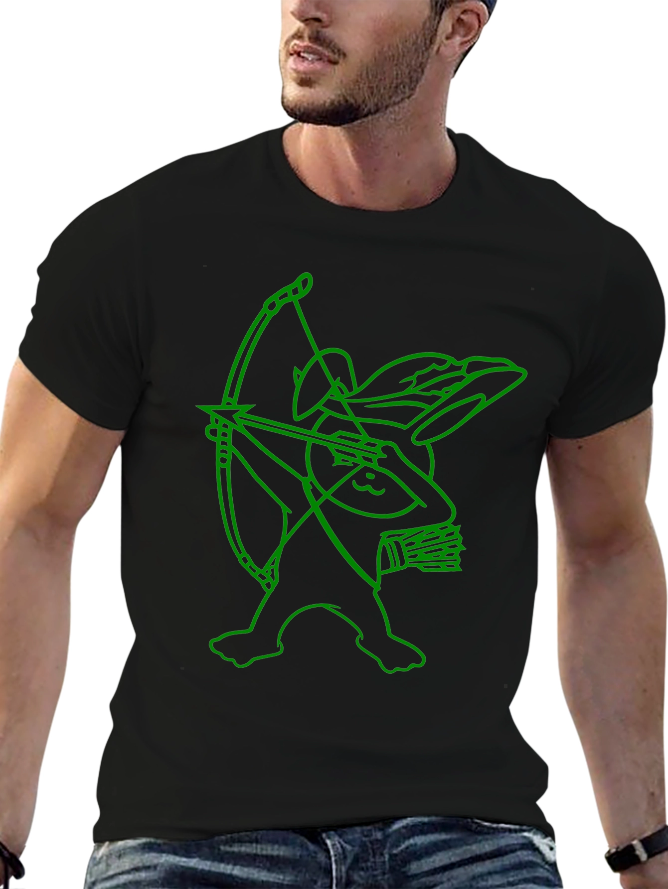 Archer Bunny Tee - Funny Graphic Print
