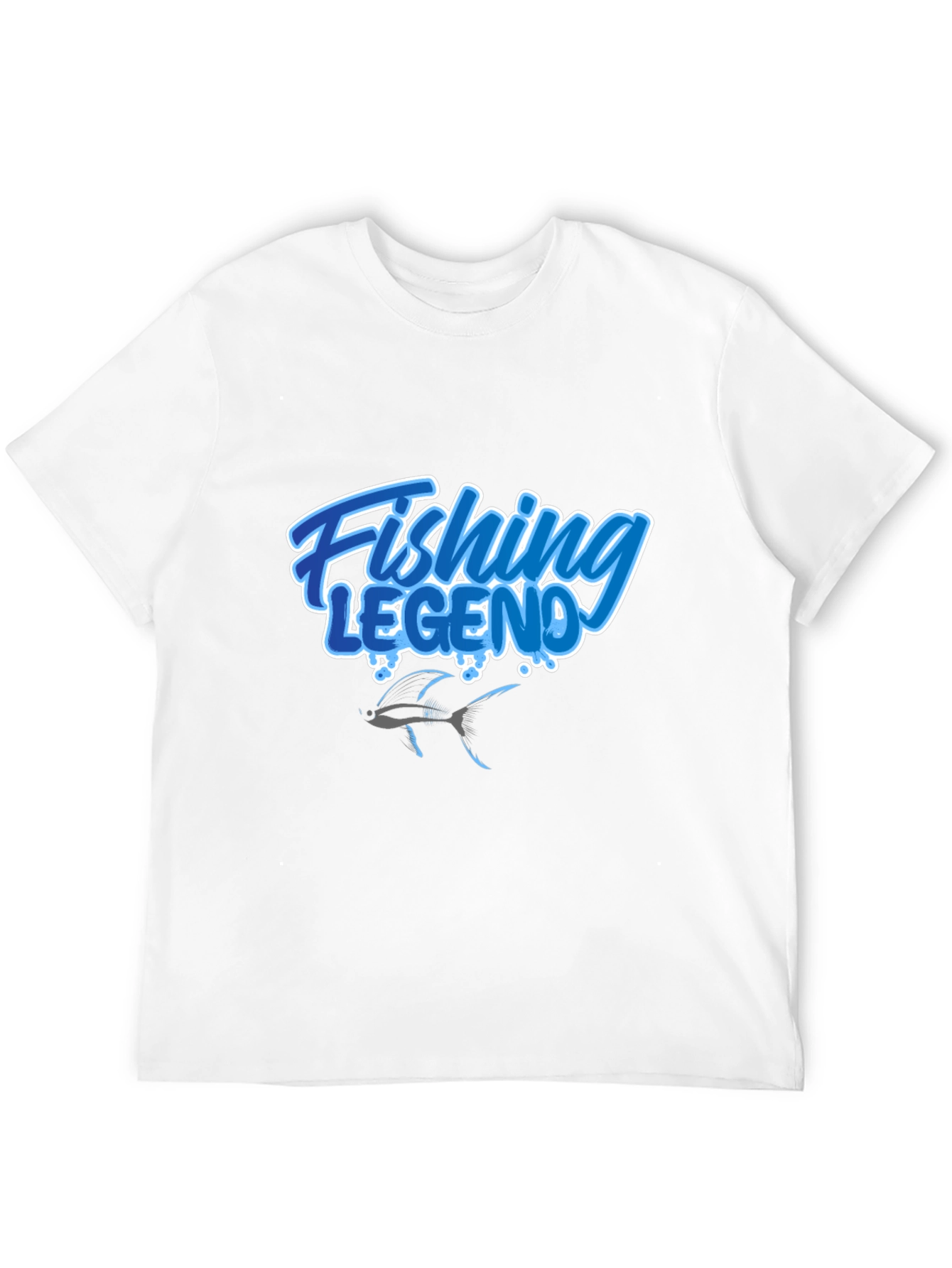 Fishing Legend Graphic Tee - Black