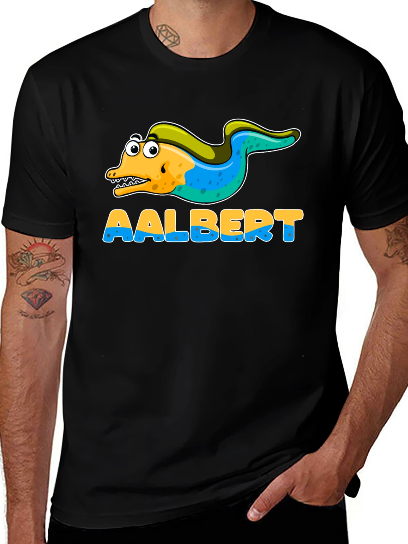 Aalbert Eel Cartoon Graphic T-Shirt