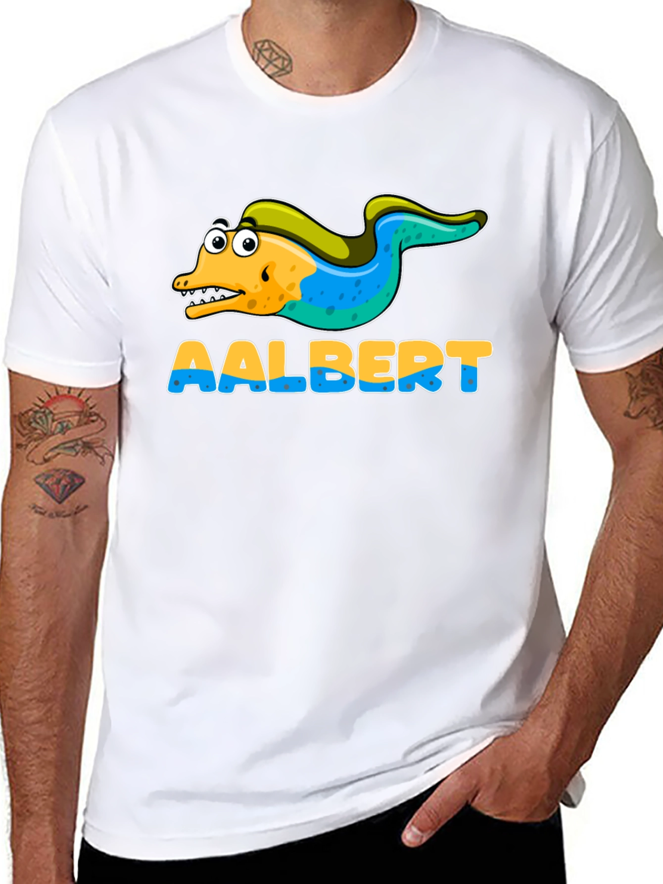 Aalbert Eel Cartoon Graphic T-Shirt