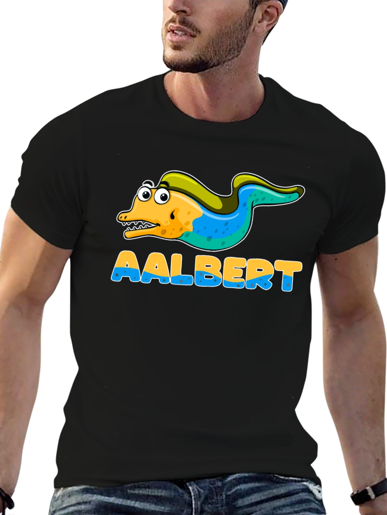 Aalbert Eel Cartoon Graphic T-Shirt