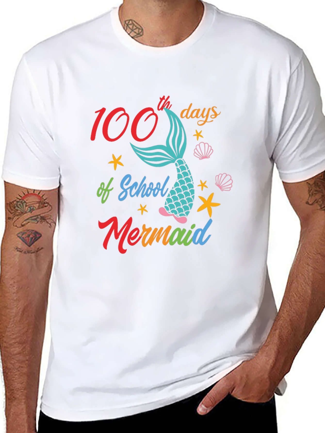 100th Day of School Mermaid T-Shirt