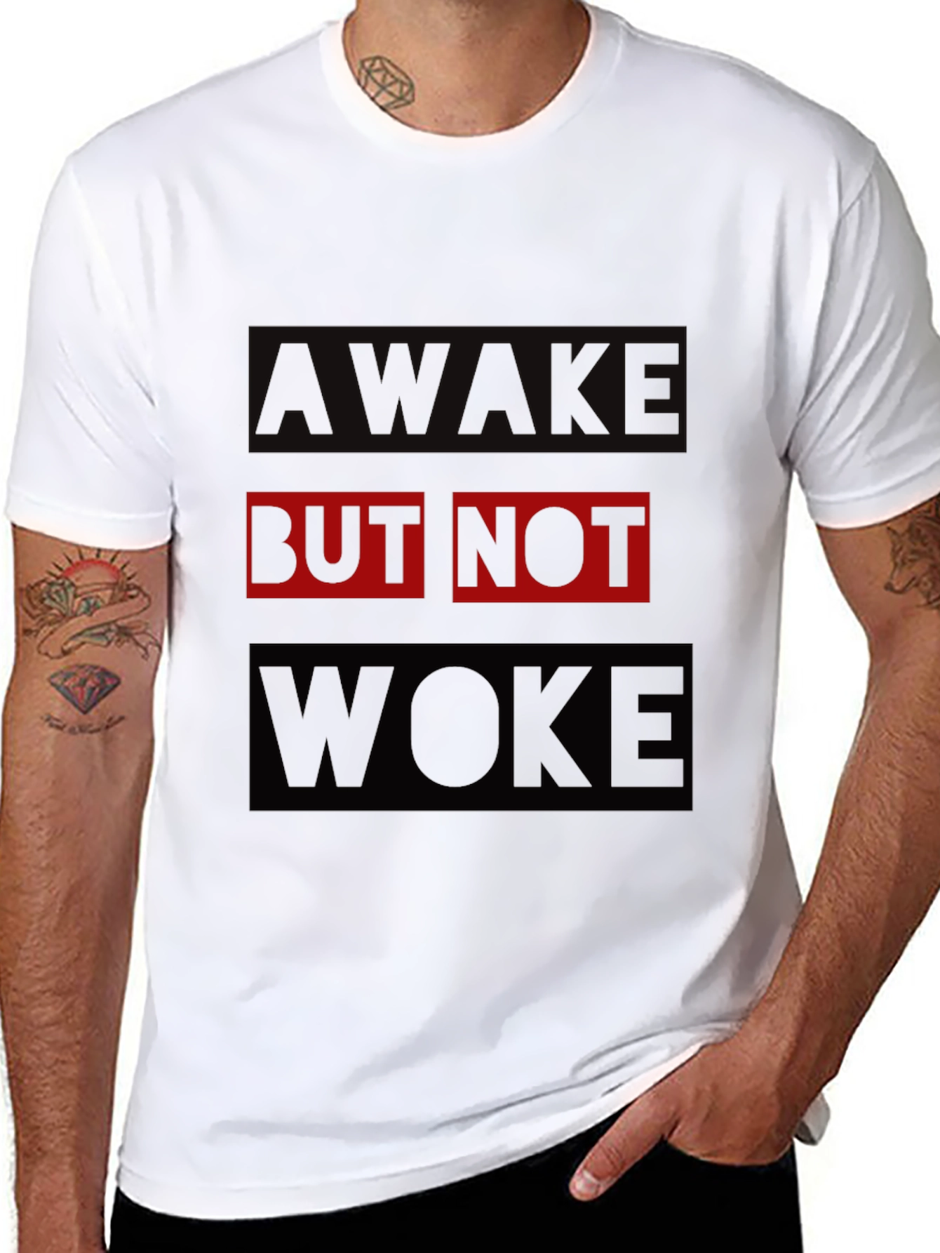 Awake But Not Woke Graphic Tee - Black