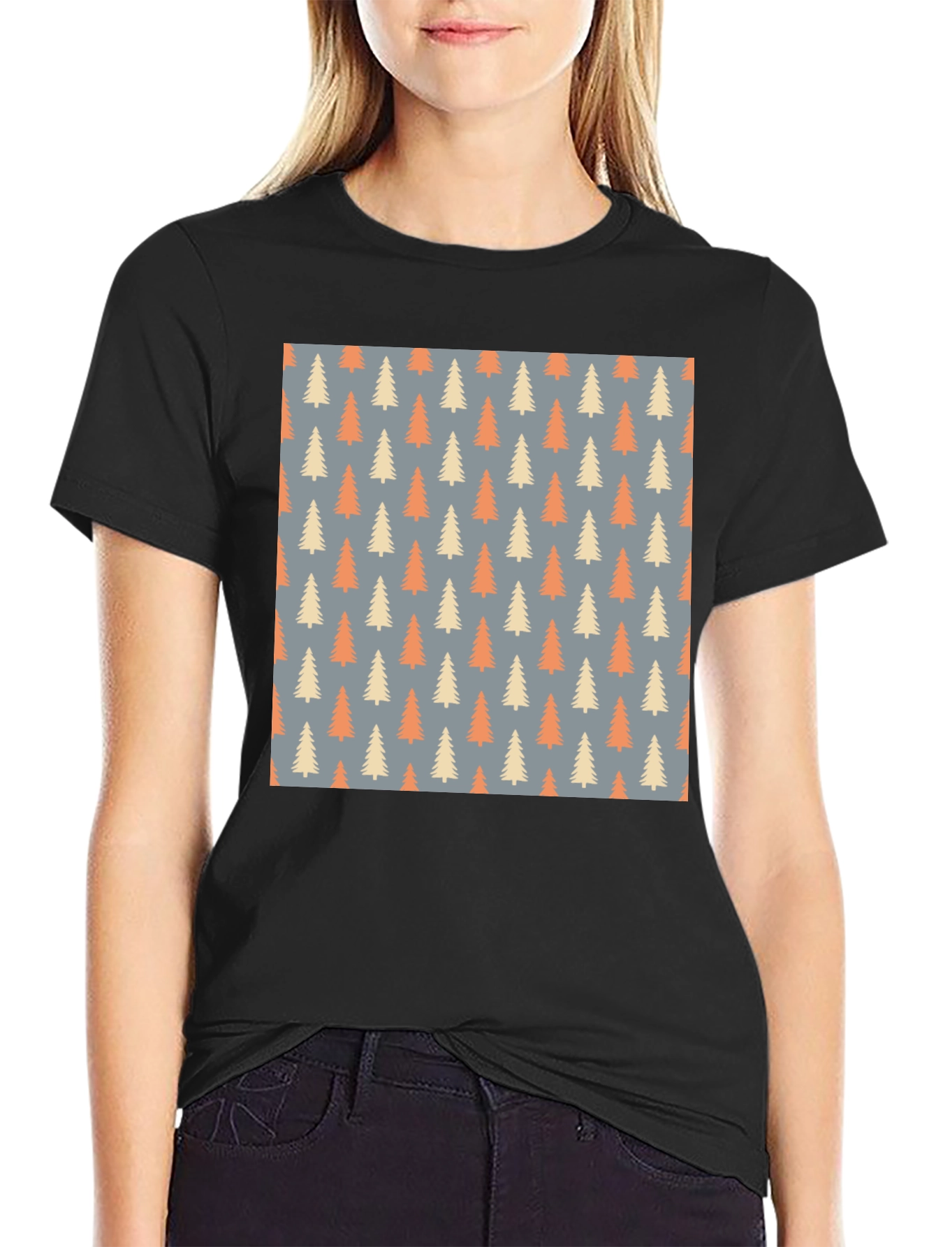 Patterned Trees T-Shirt - Stylish & Comfortable