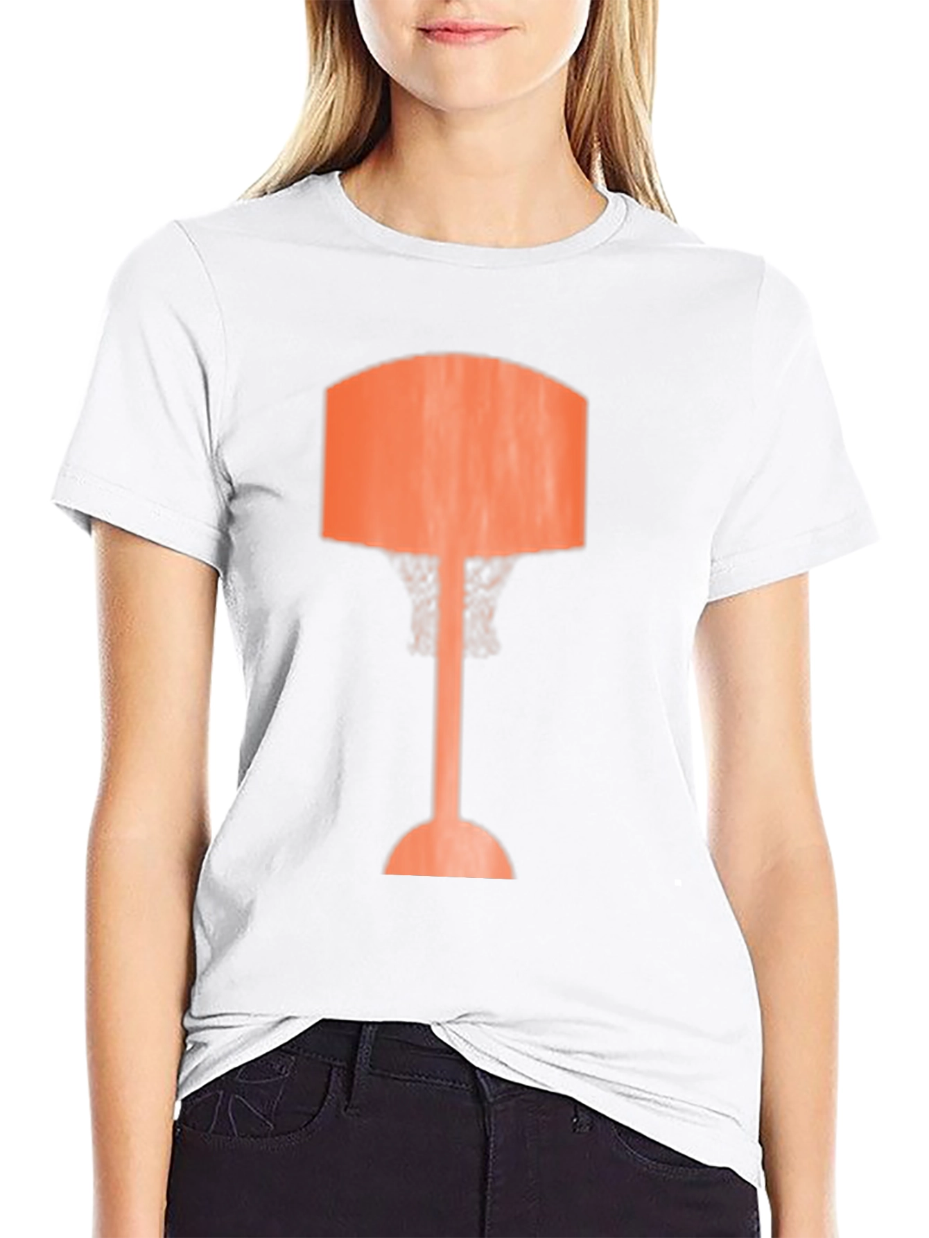 Retro Lamp Graphic Tee - Stylish Black T-Shirt
