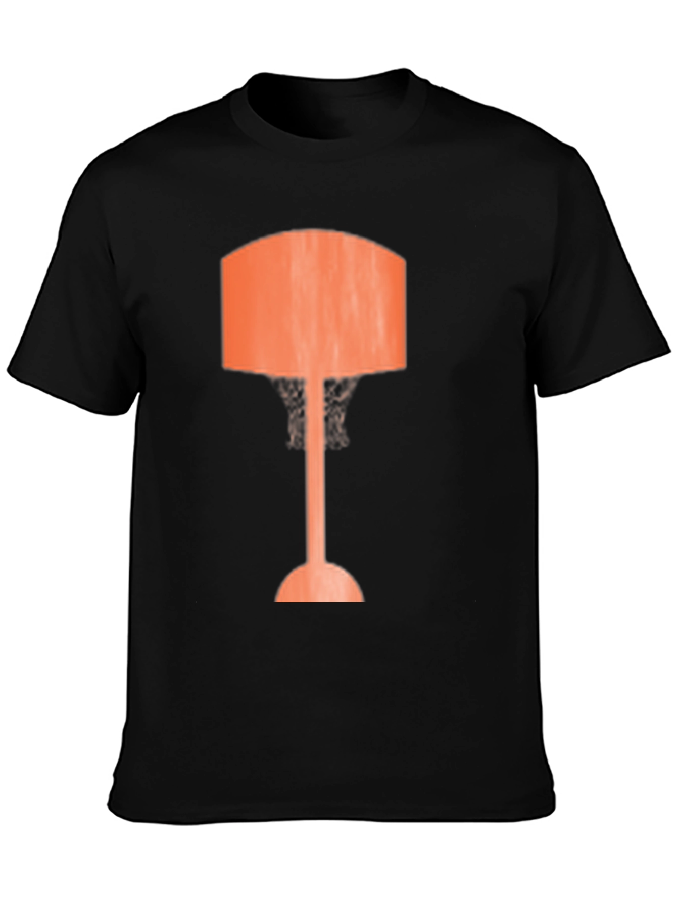 Retro Lamp Graphic Tee - Stylish Black T-Shirt