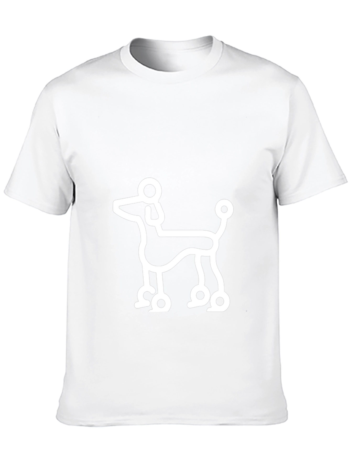 Poodle Outline Black T-Shirt