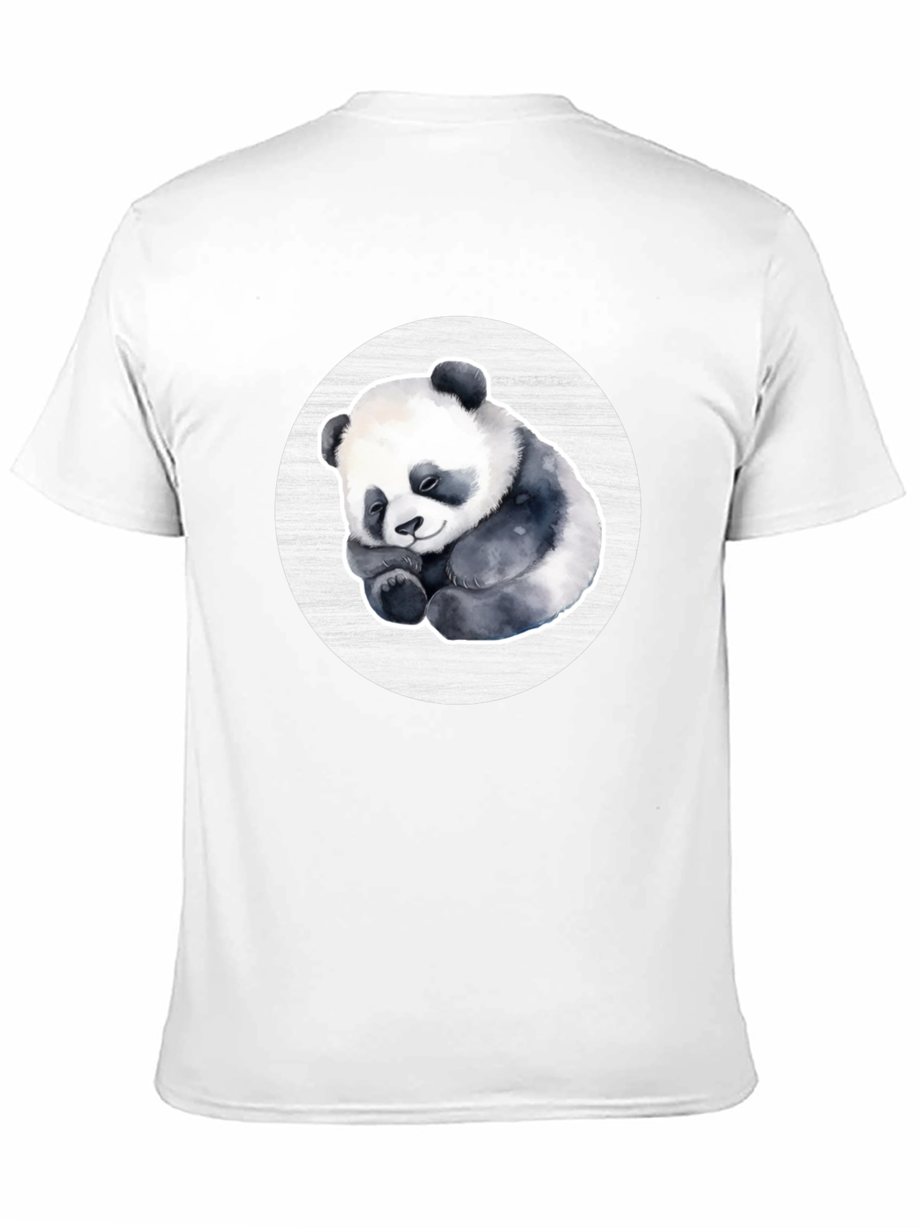 Cute Panda Graphic Tee - Black
