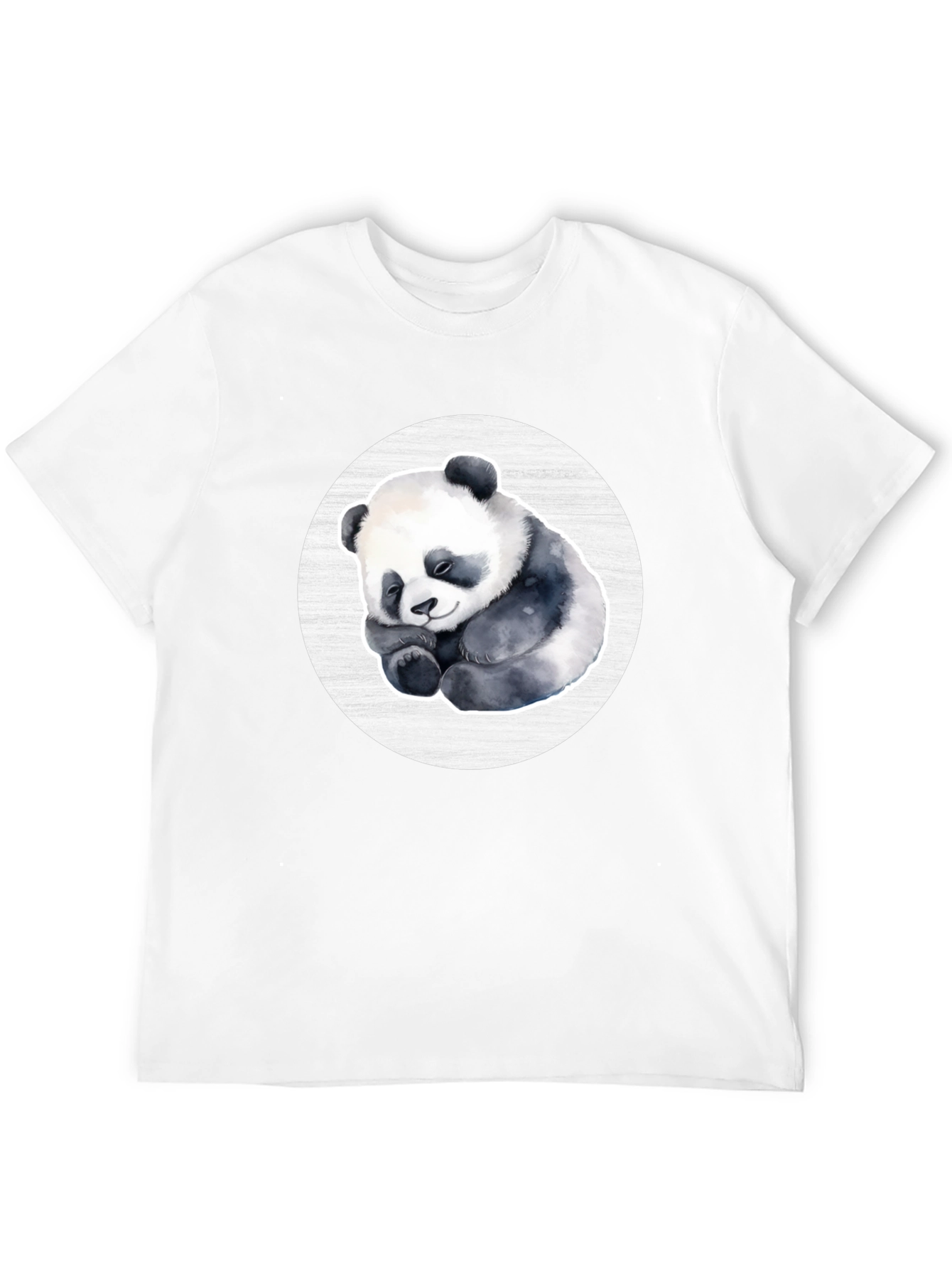 Cute Panda Graphic Tee - Black