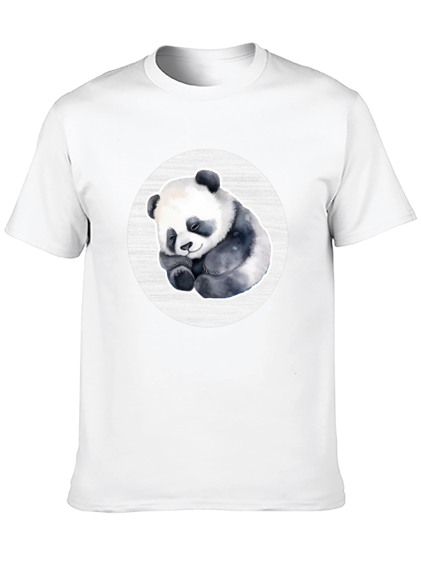 Cute Panda Graphic Tee - Black