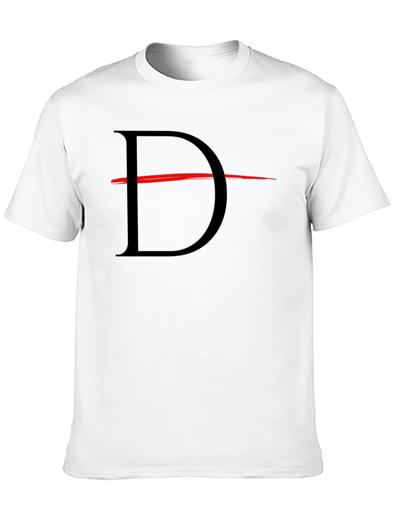 Striking Black T-Shirt with Bold Letter D Design