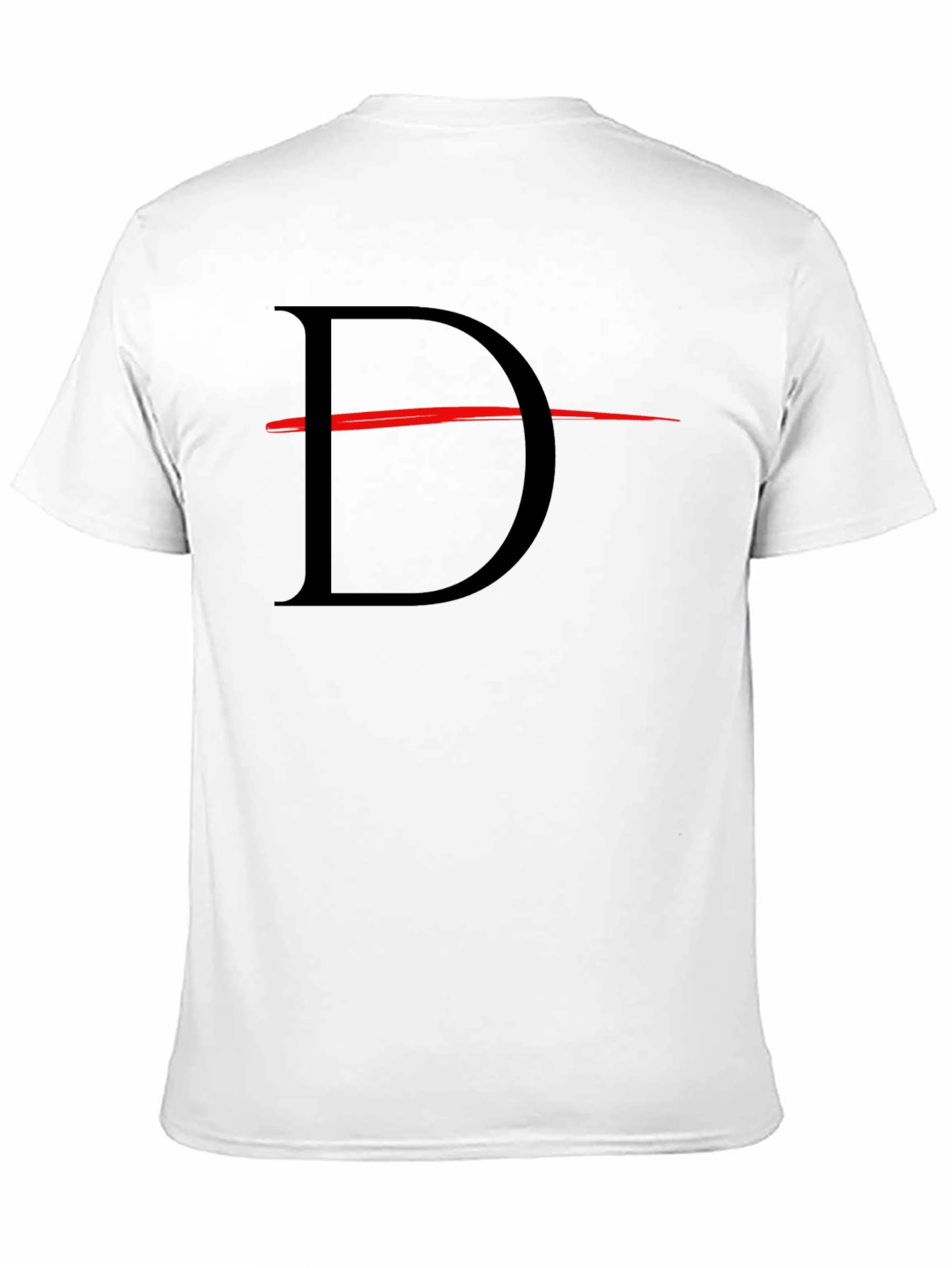 Striking Black T-Shirt with Bold Letter D Design