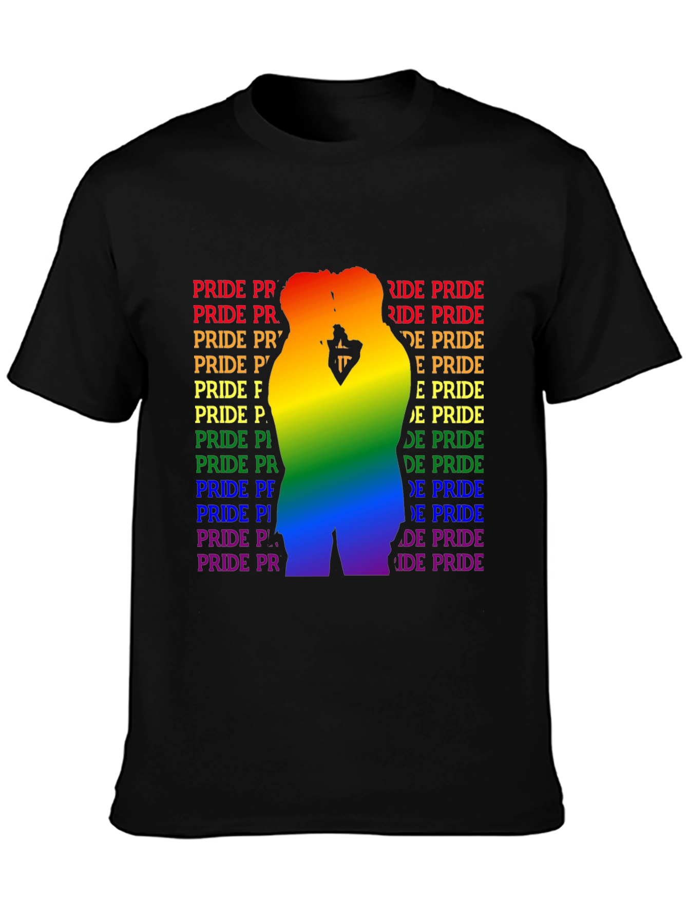 Pride Graphic Tee - Rainbow Silhouette