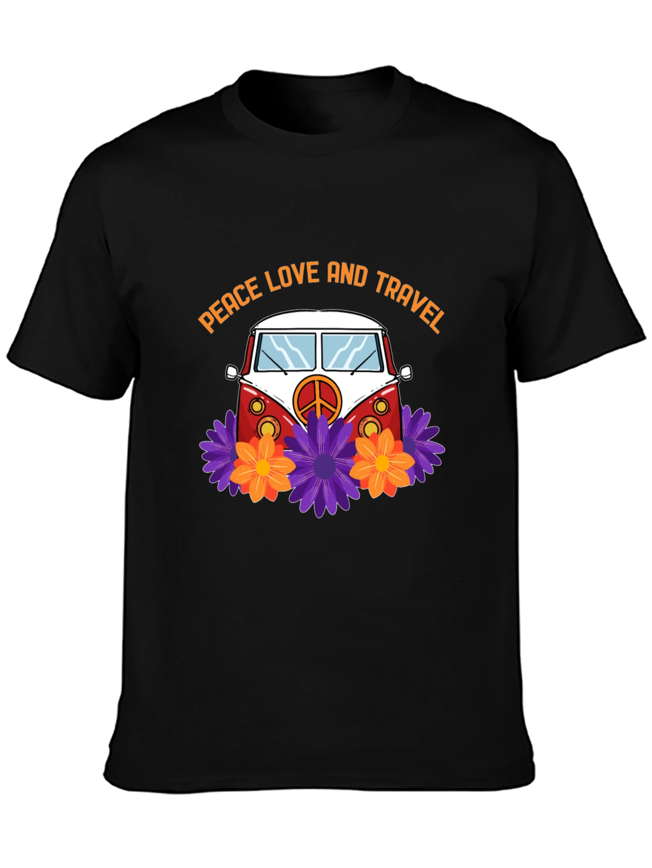 Peace Love & Travel Van Graphic T-Shirt