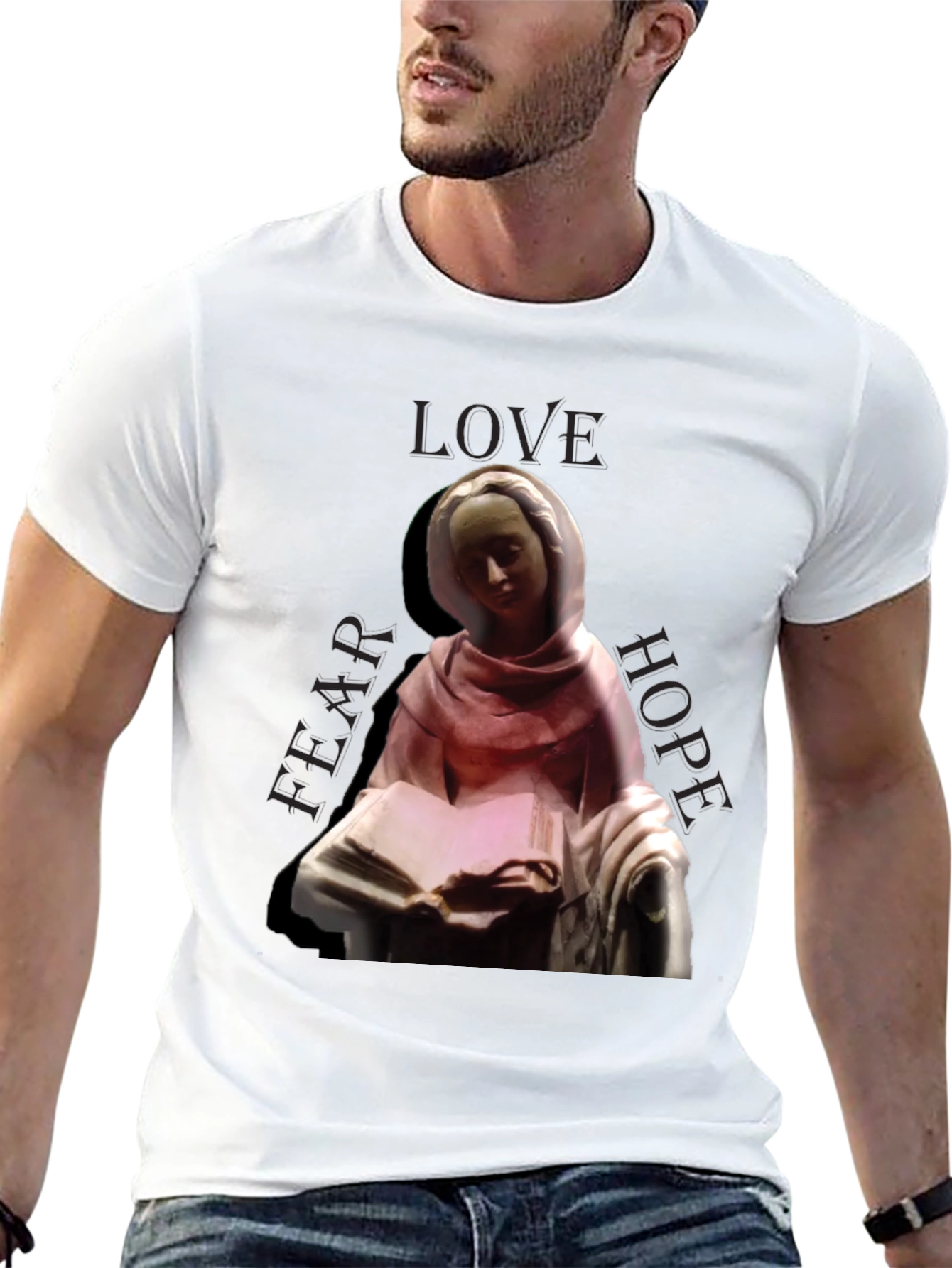 Madonna Love Hope Fear Graphic T-Shirt