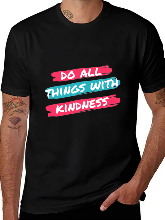 Kindness Graphic Tee - Black Cotton Blend