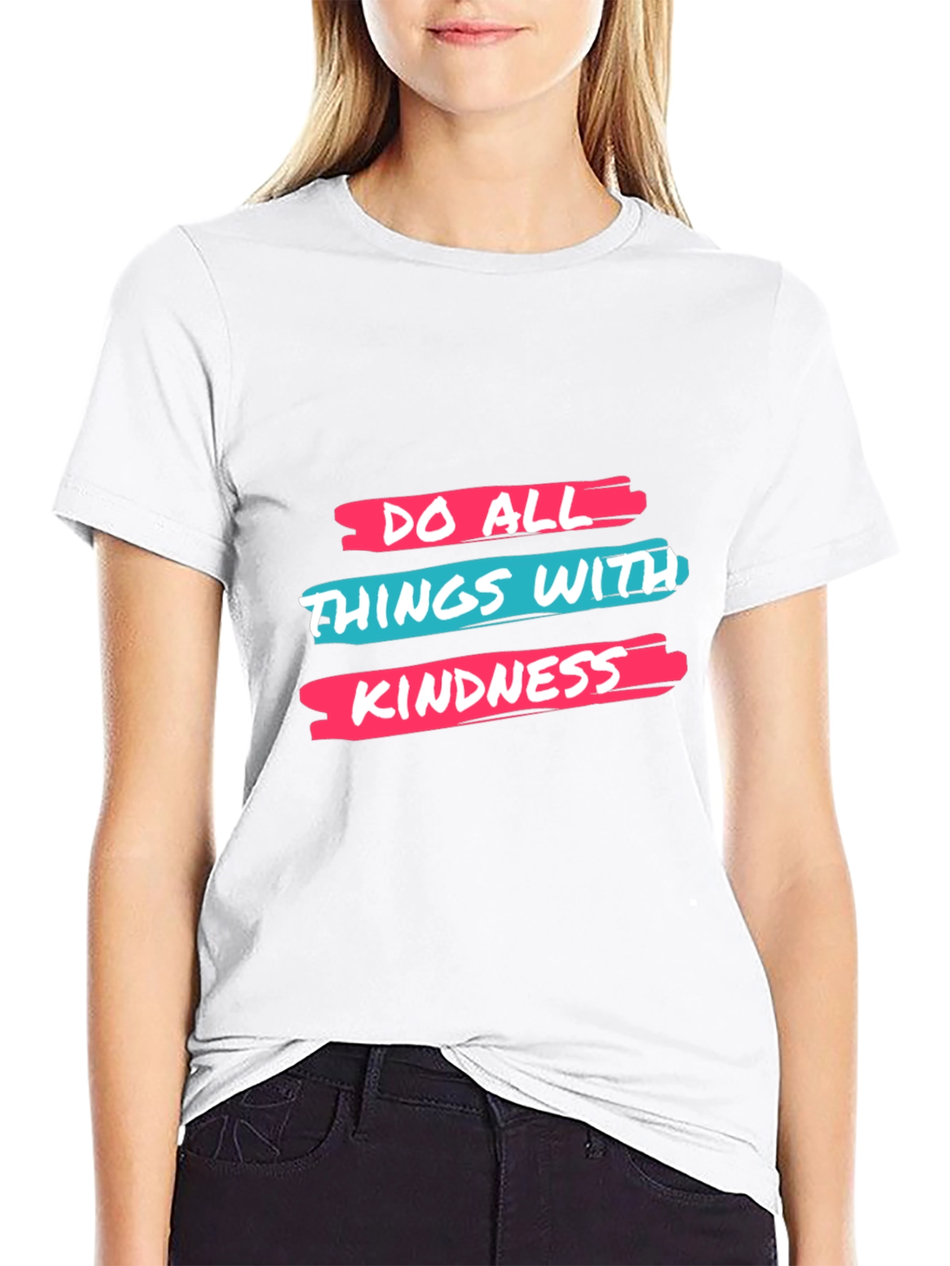 Kindness Graphic Tee - Black Cotton Blend