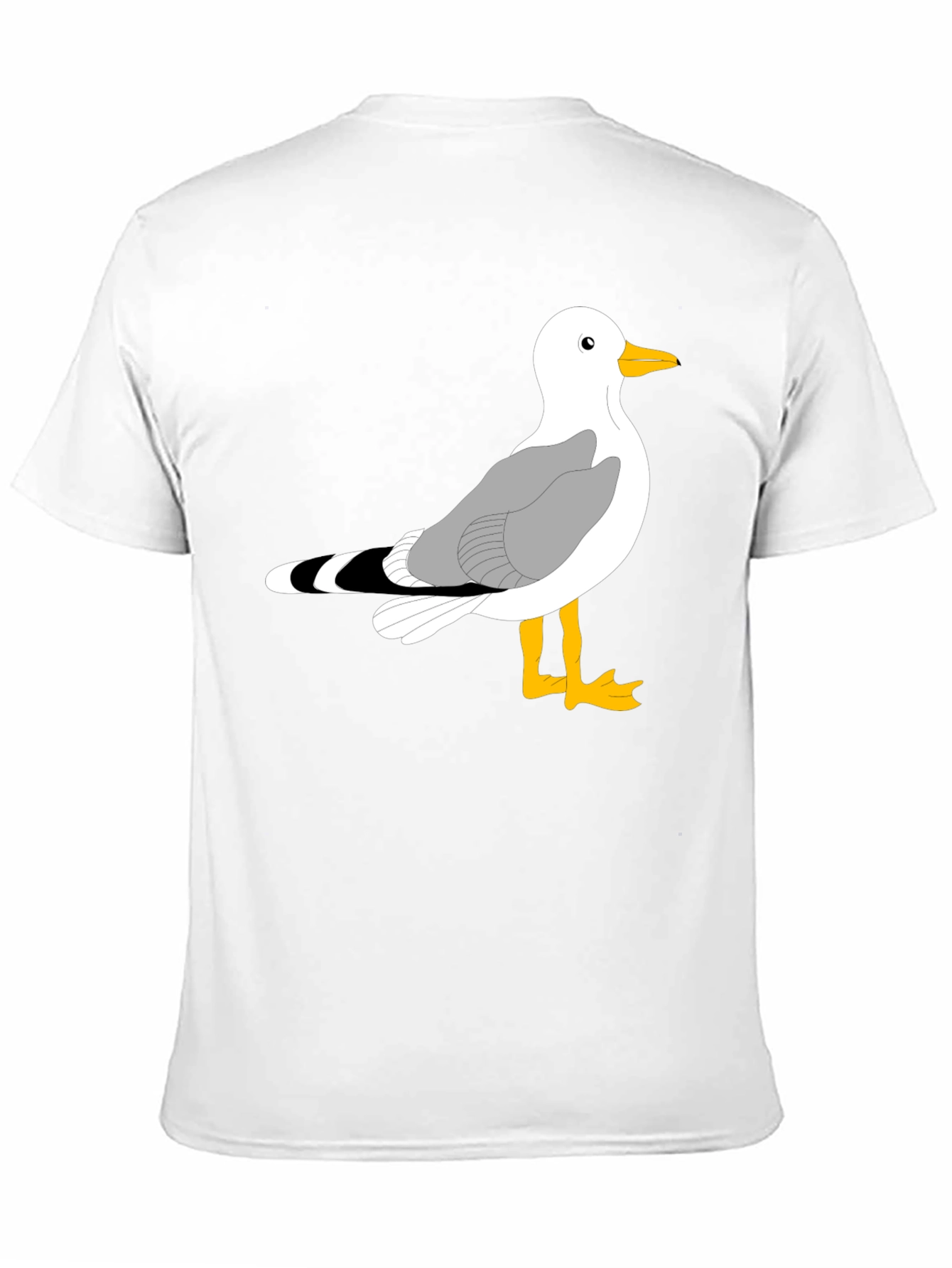Seagull Graphic Tee - Black Cotton T-Shirt