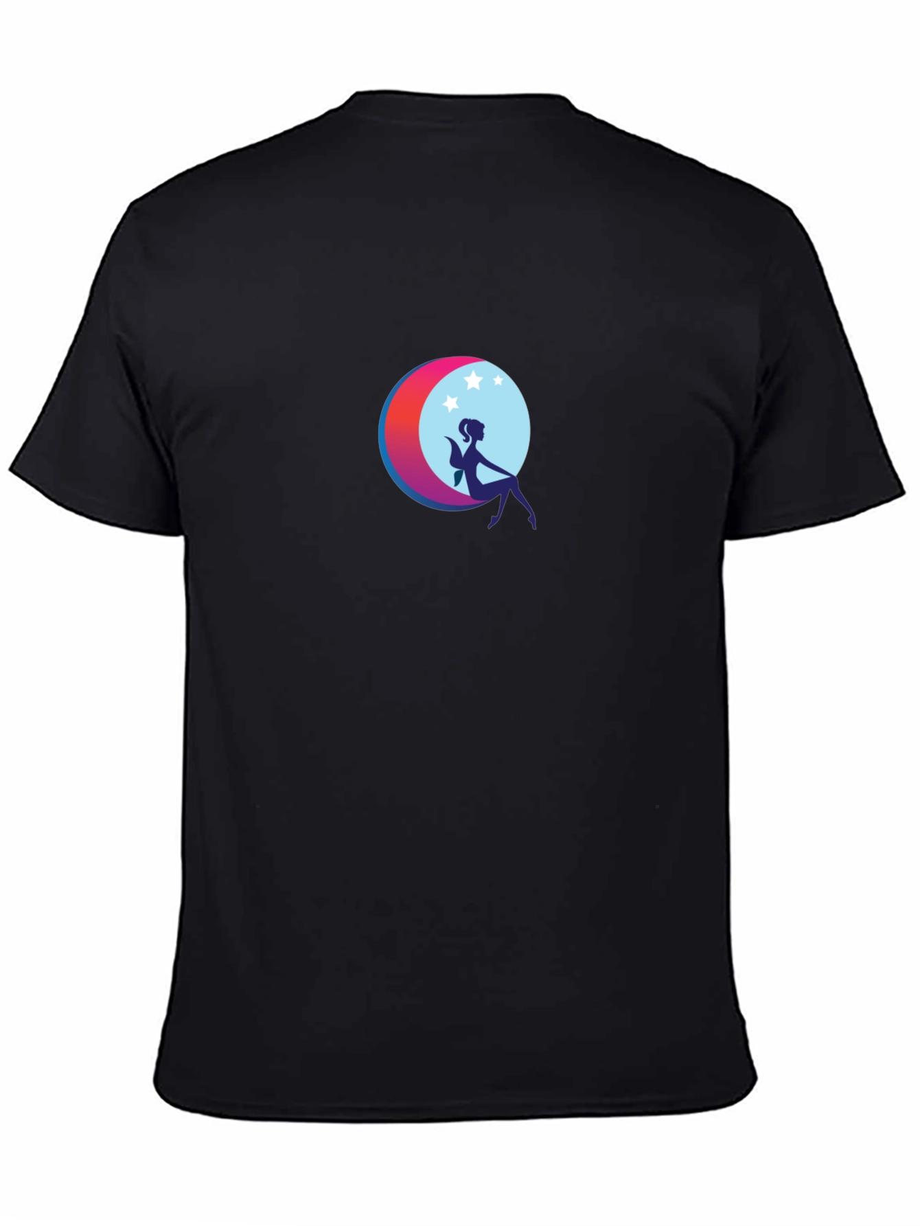 Moon Fairy Graphic Black T-Shirt