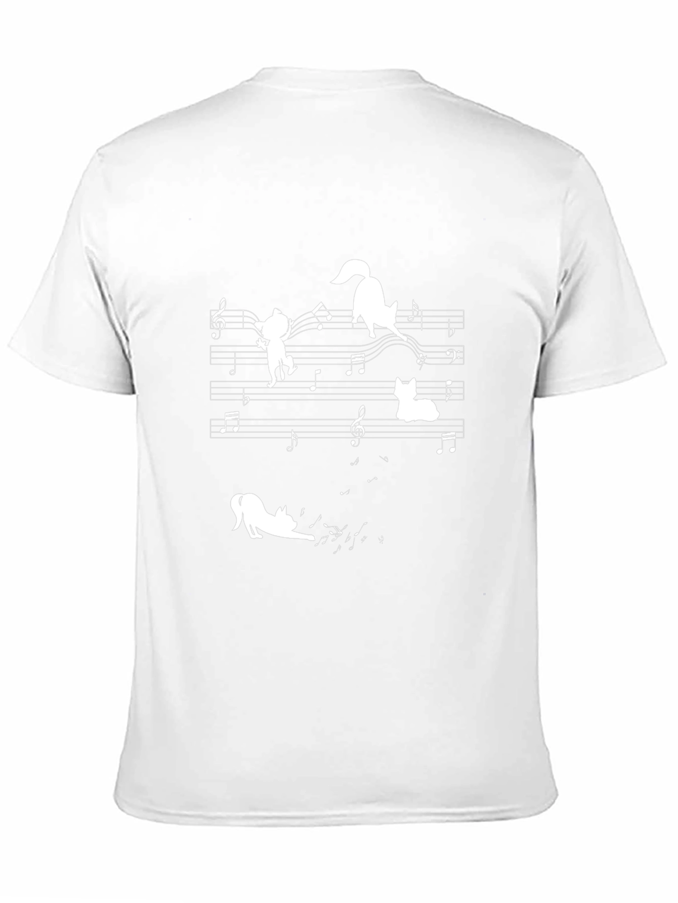 Musical Cats Graphic Tee - Black Cotton T-Shirt