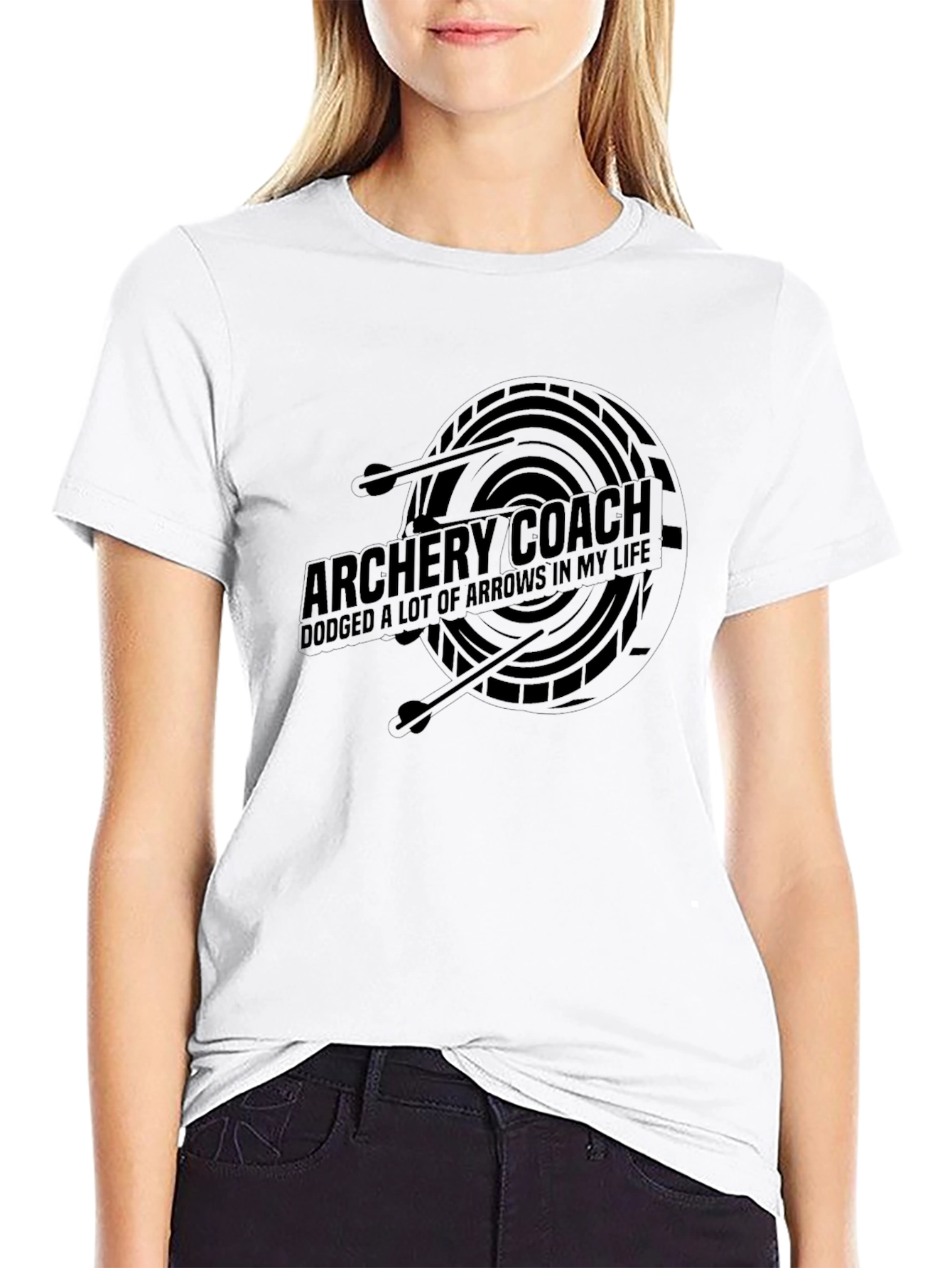 Archery Coach Arrow Dodge Graphic T-Shirt