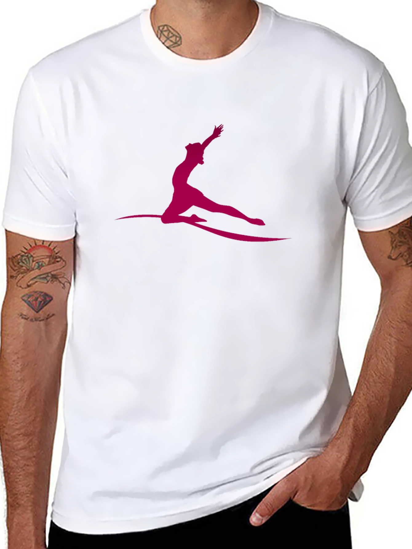 Silhouette Gymnast Black T-Shirt