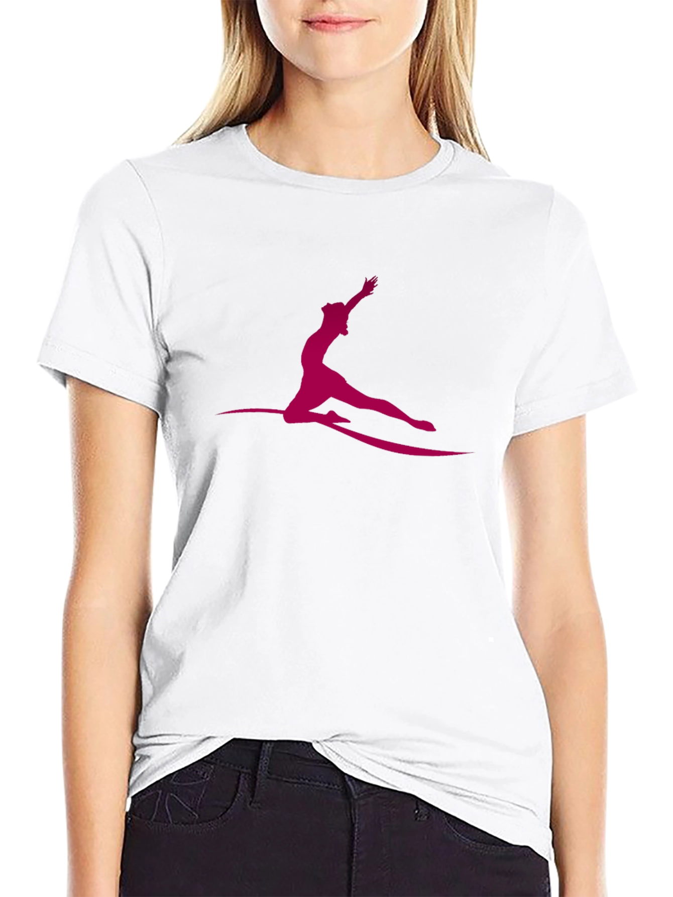 Silhouette Gymnast Black T-Shirt