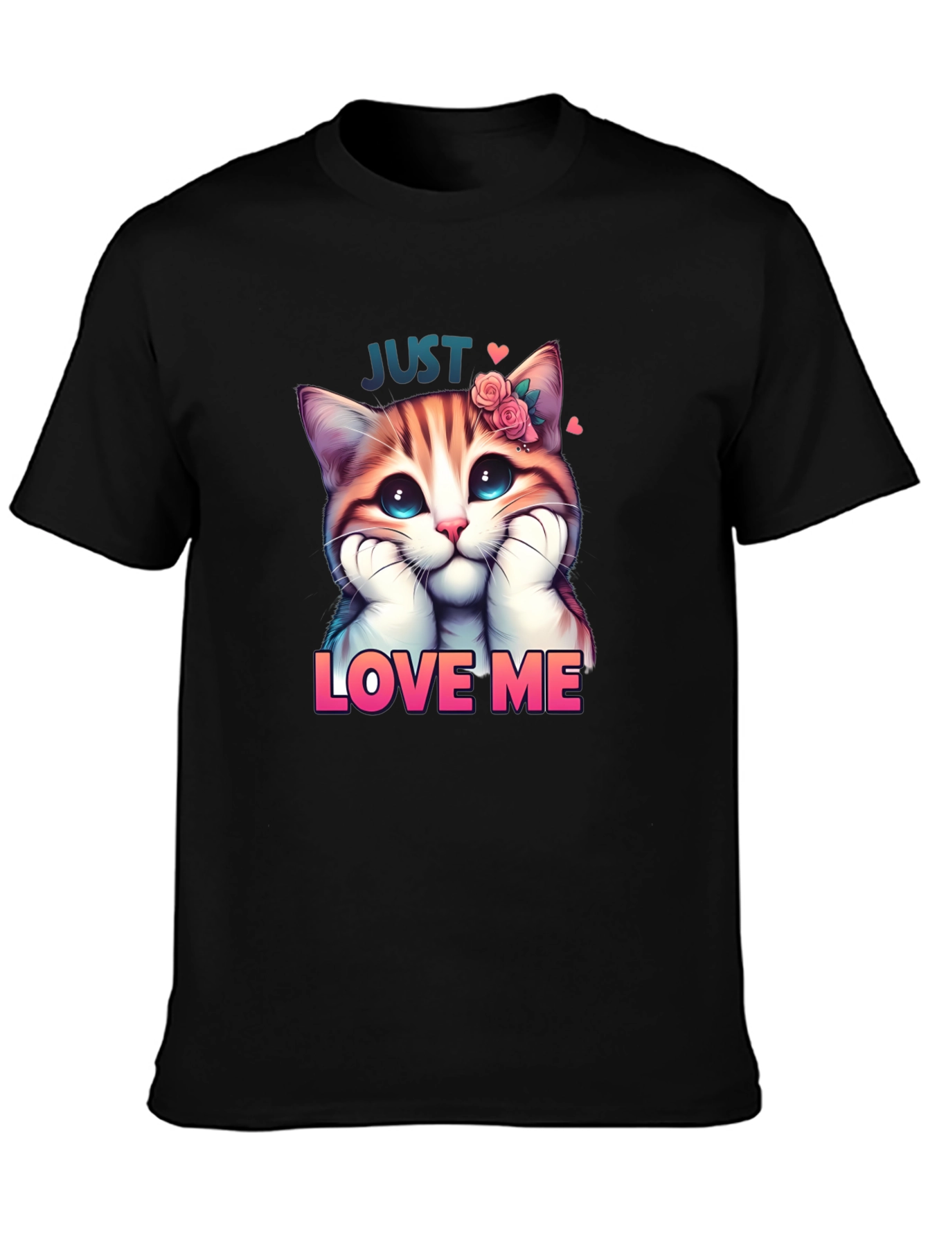 Cute Kitten Just Love Me Graphic Tee