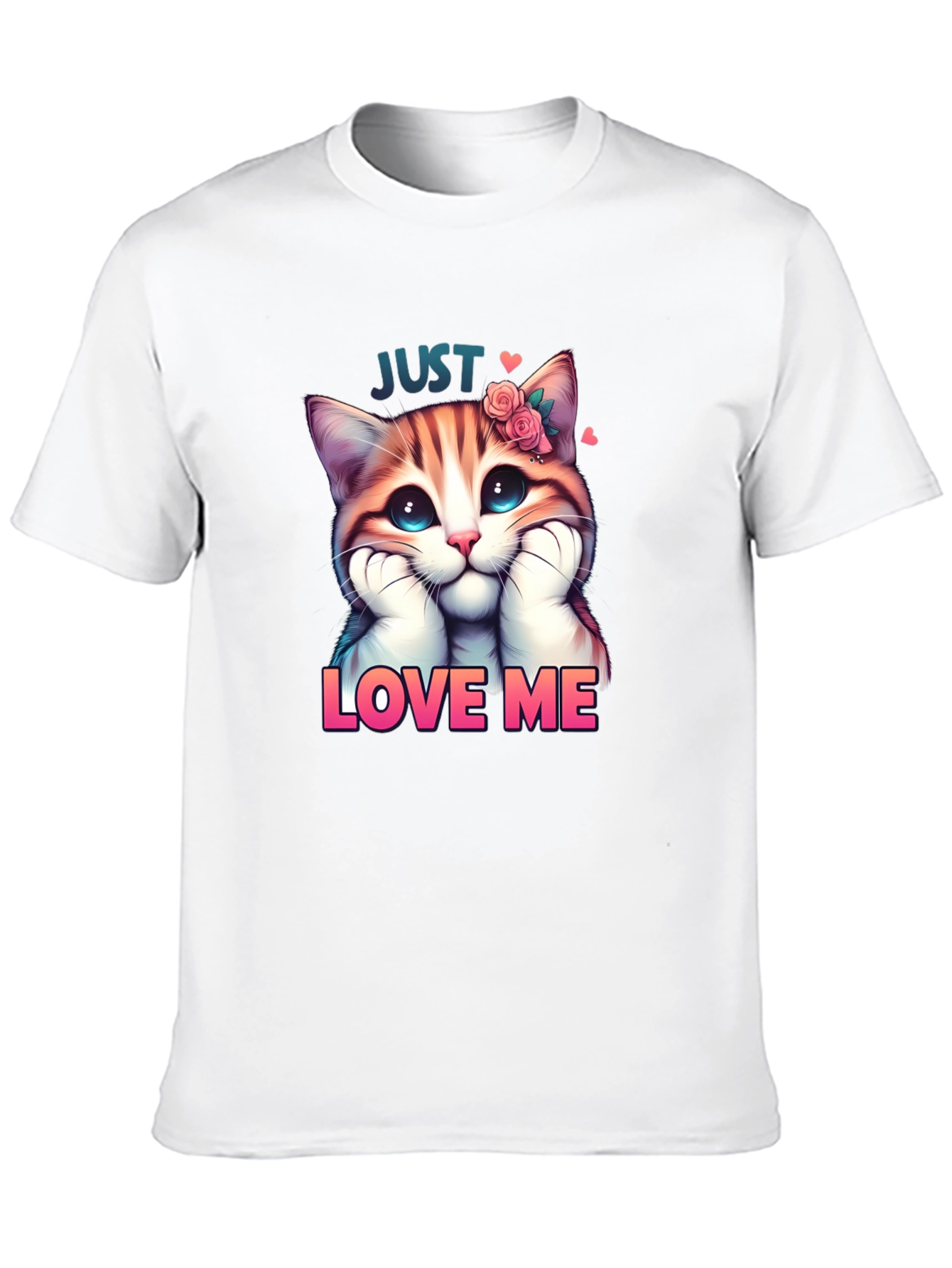 Cute Kitten Just Love Me Graphic Tee