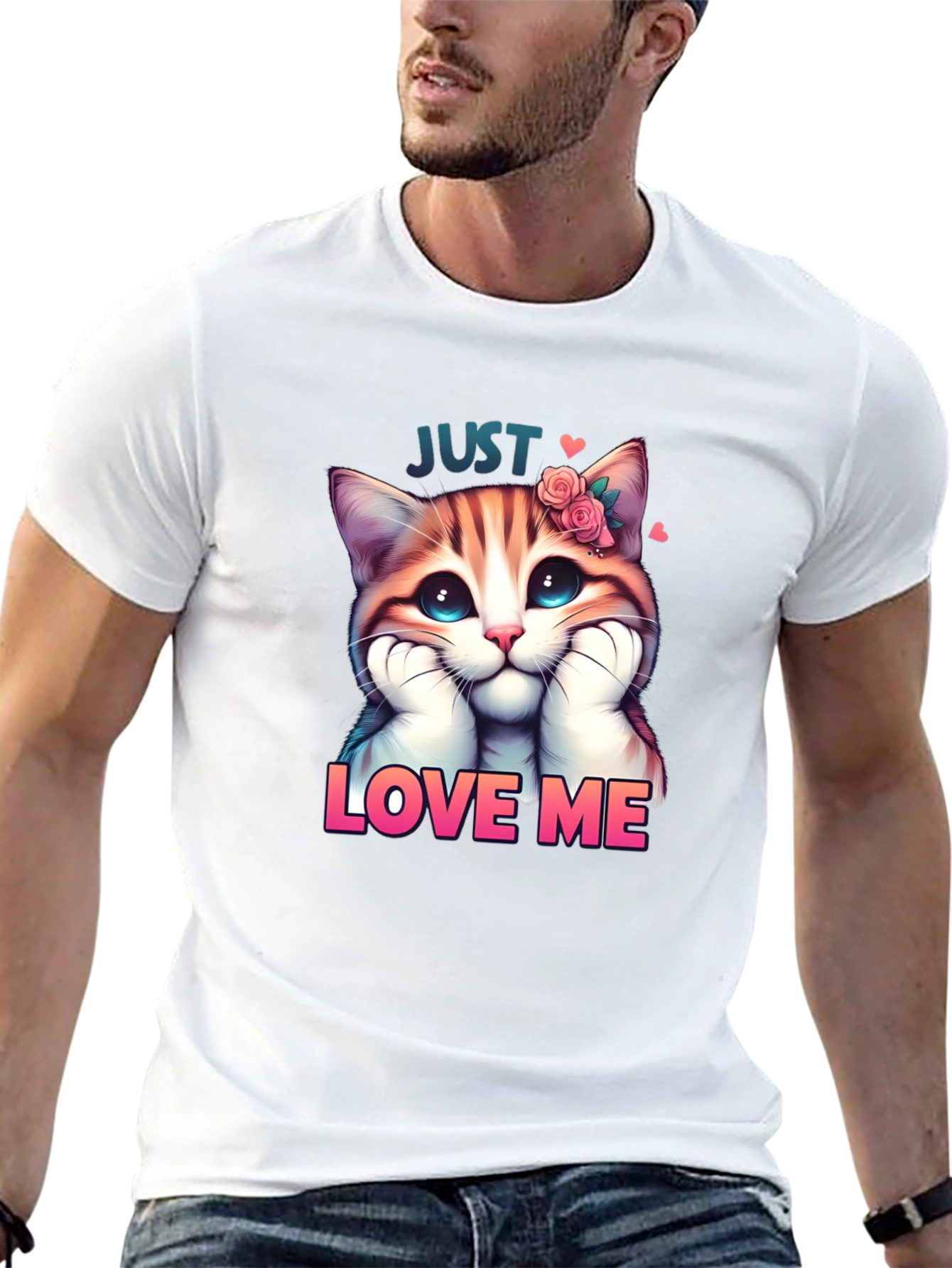 Cute Kitten Just Love Me Graphic Tee