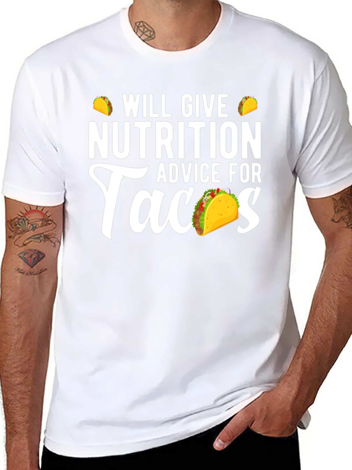 Nutrition Advice For Tacos Funny Graphic Tee