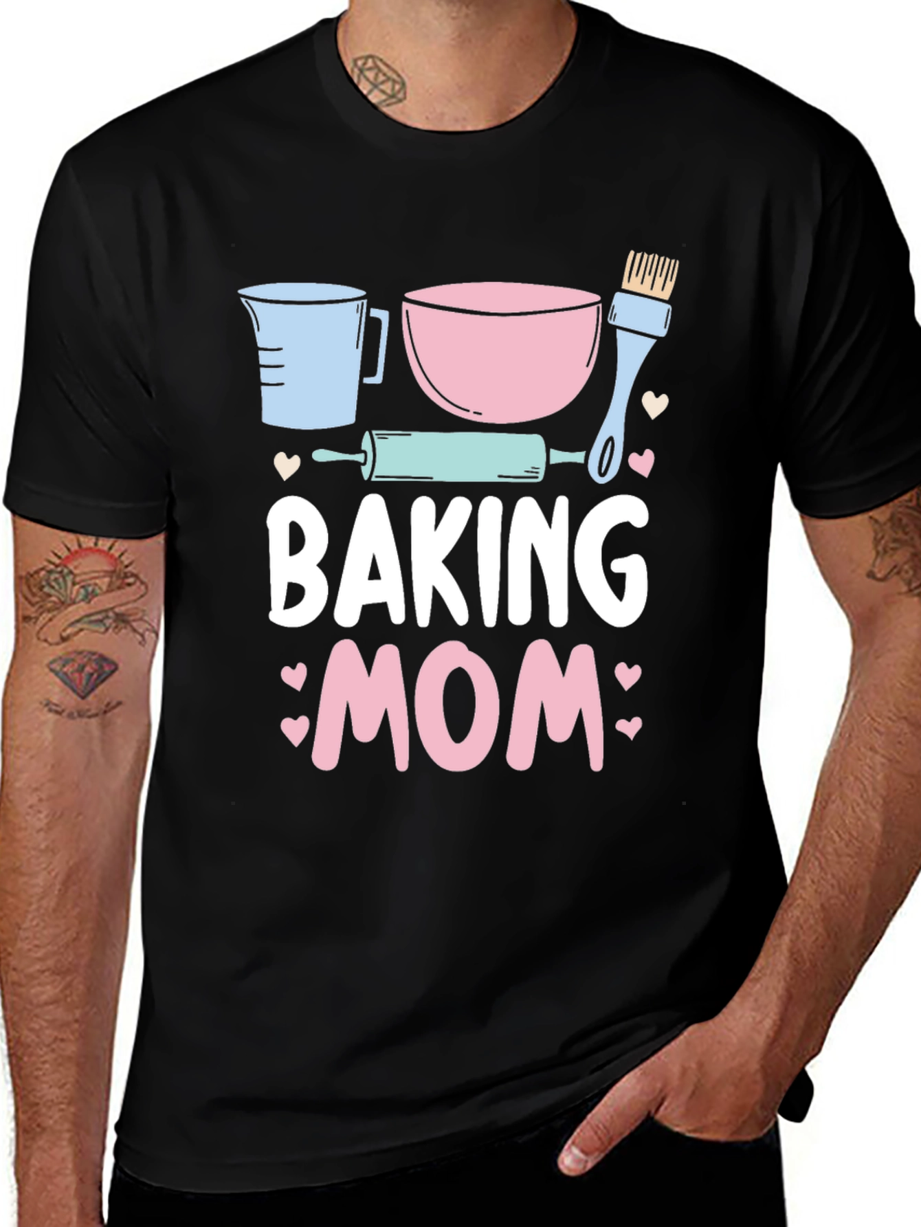 Baking Mom Graphic T-Shirt Cute Baking Design