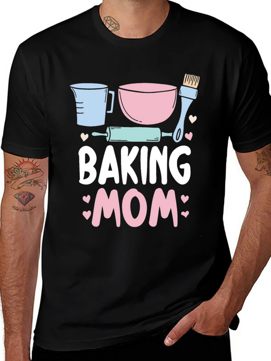 Baking Mom Graphic T-Shirt Cute Baking Design