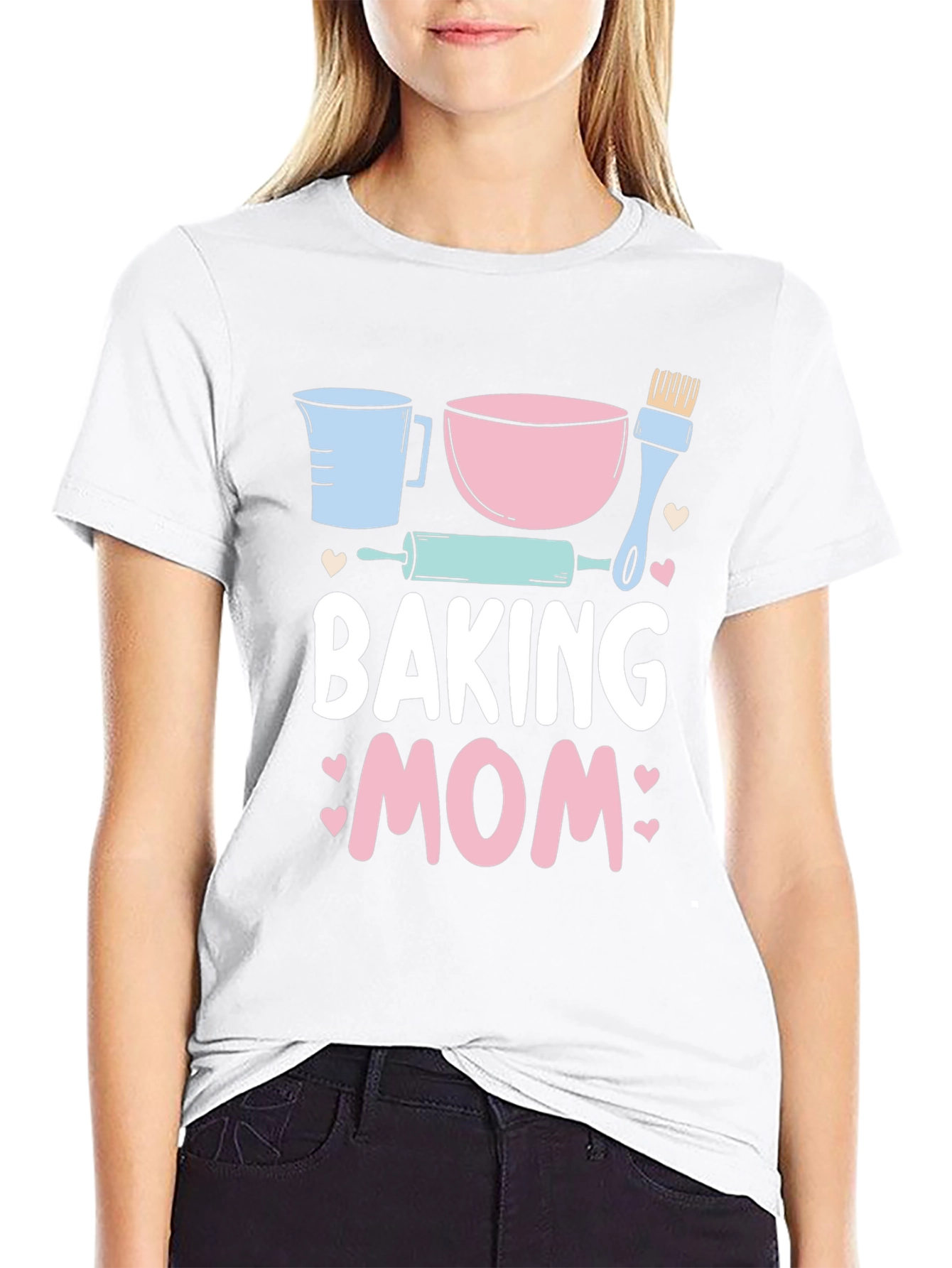Baking Mom Graphic T-Shirt Cute Baking Design