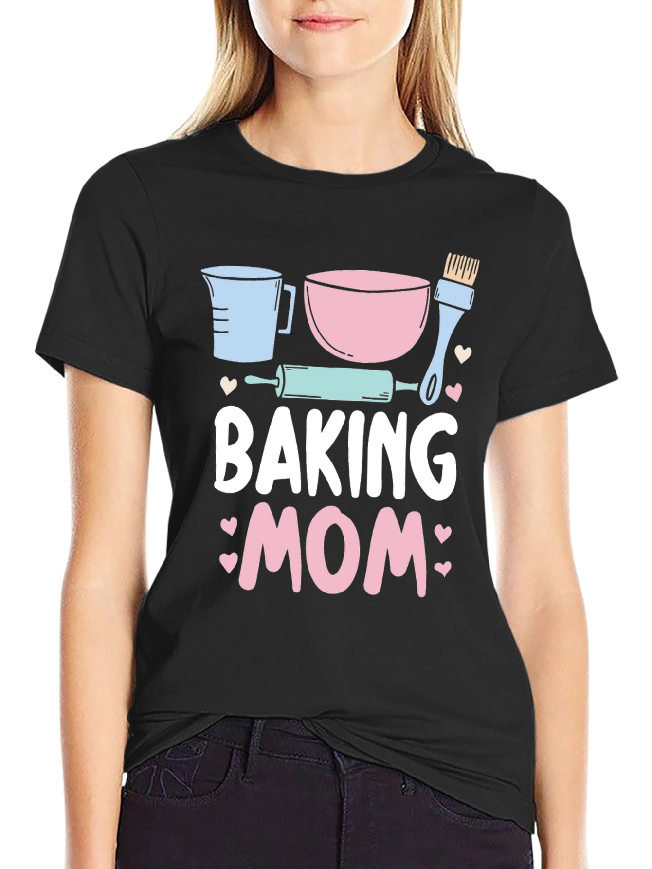 Baking Mom Graphic T-Shirt Cute Baking Design