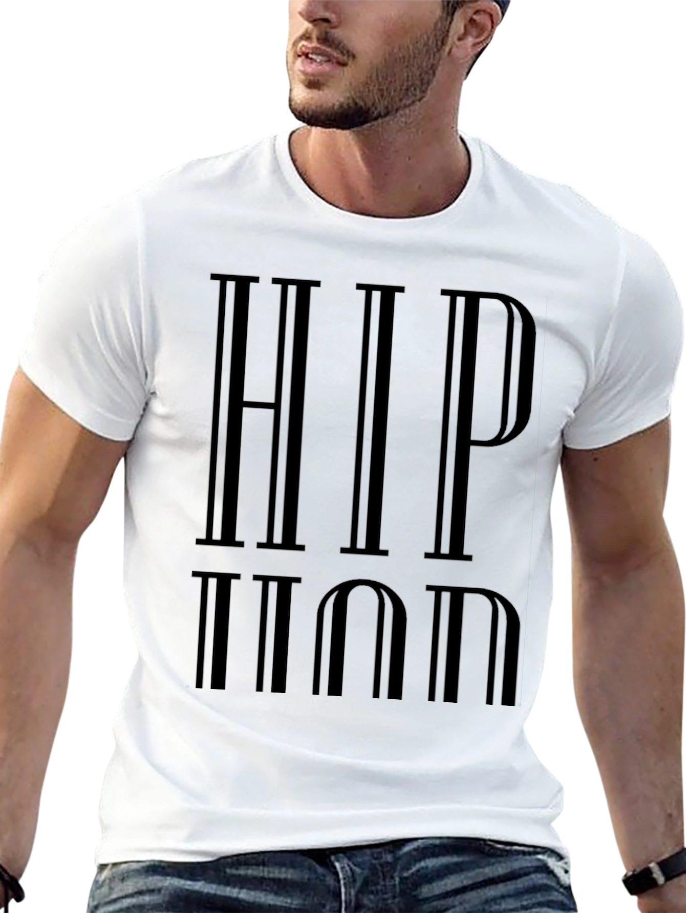 HIP HOP Graphic Print Black Tee Shirt
