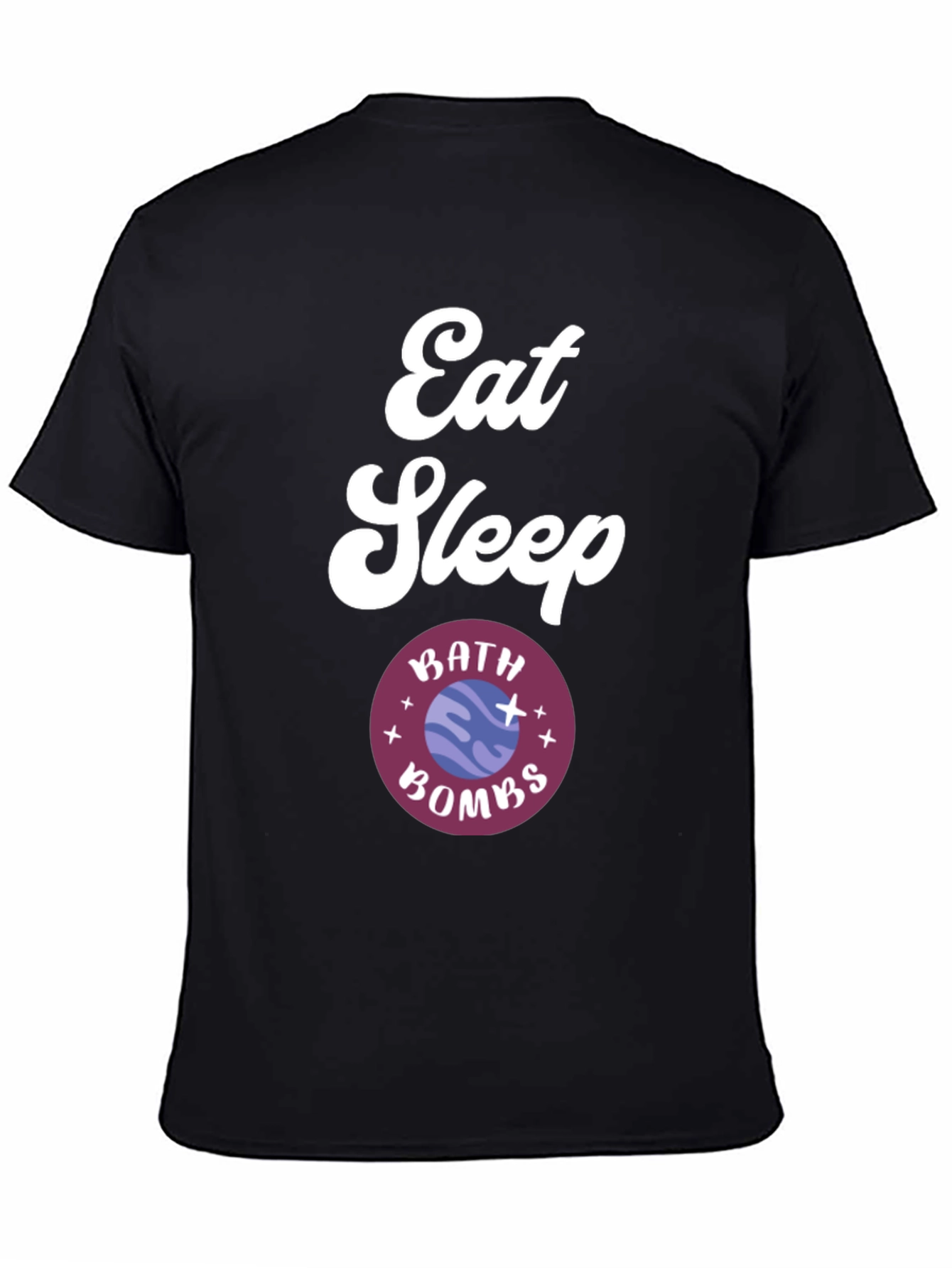 Eat Sleep Bath Bombs Black Graphic Tee